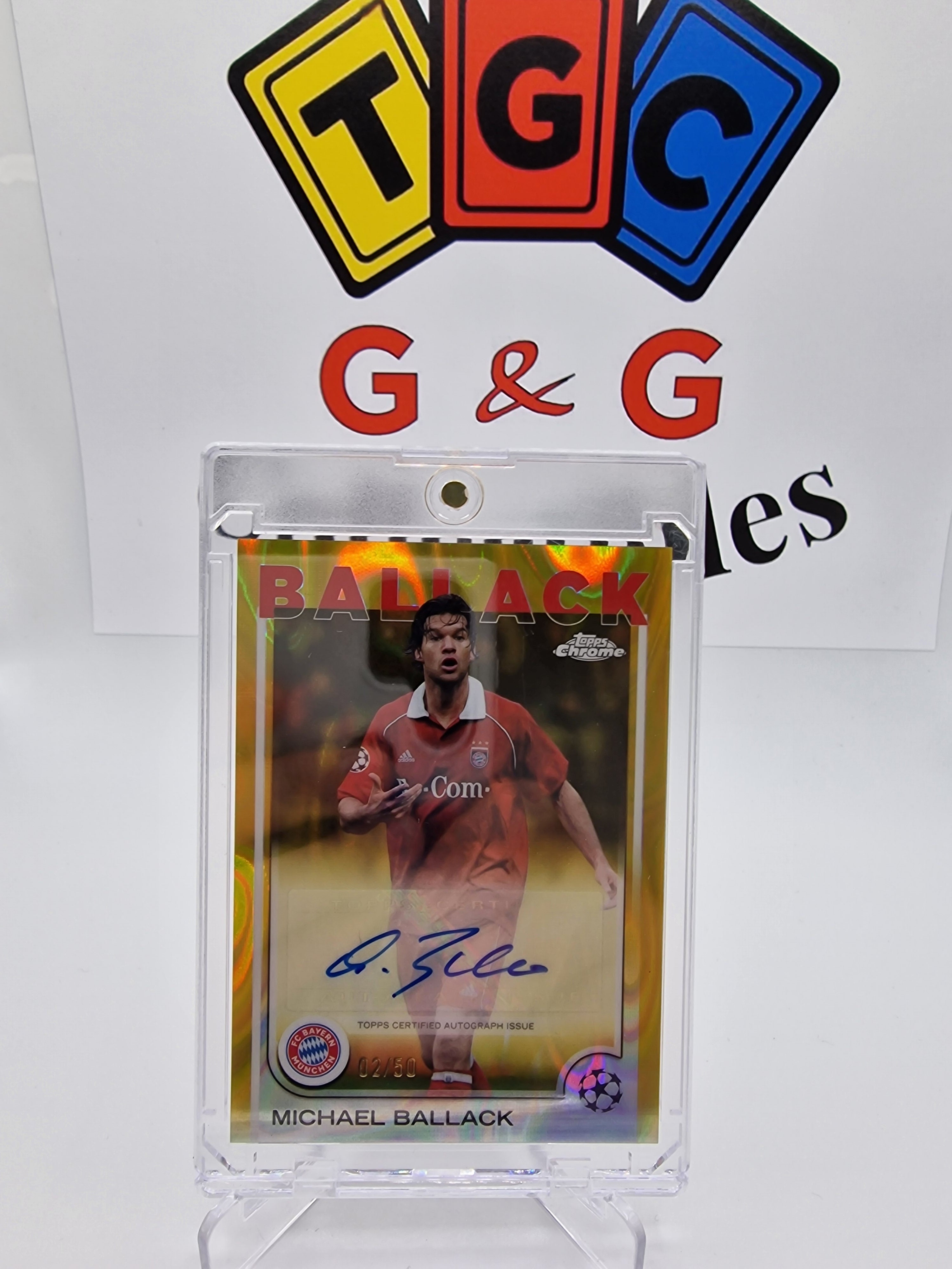 Topps Michael Ballack numbered 02/50 with autograph