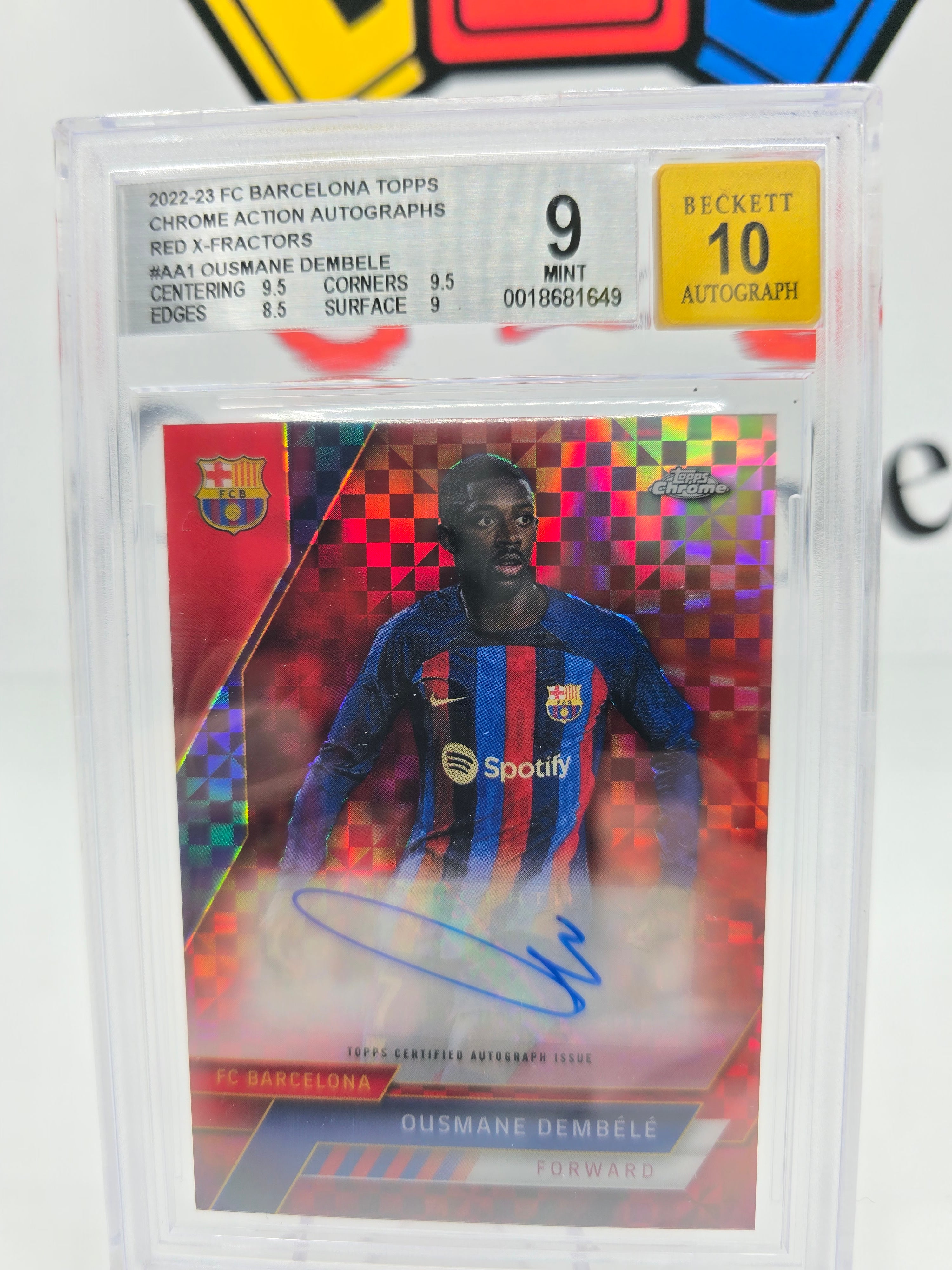Topps Ousmane Dembele numbered 4/5 with autograph Bgs 9 10