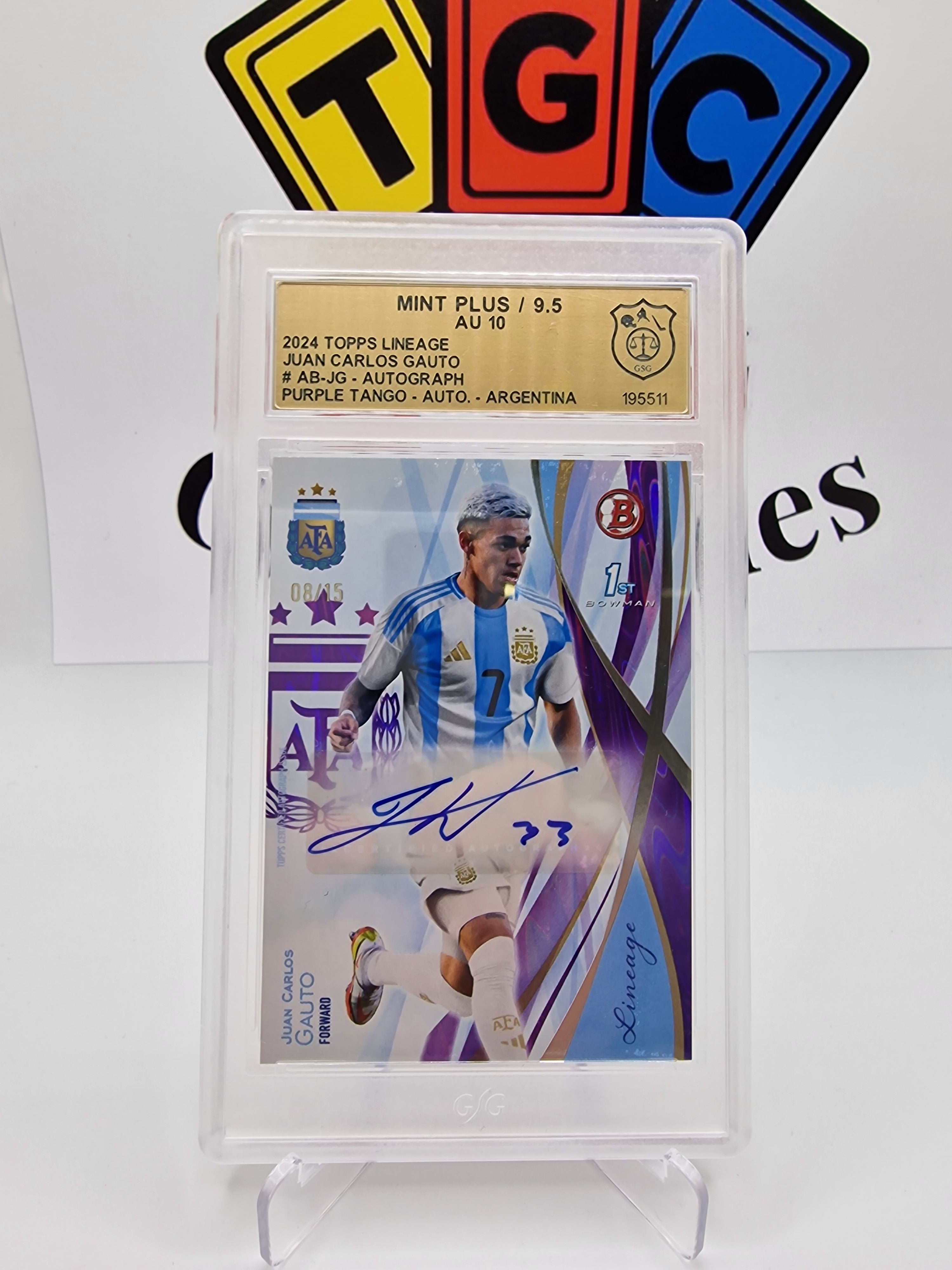 Topps Juan Carlos Numbered 08/15 with autograph GSG 9,5