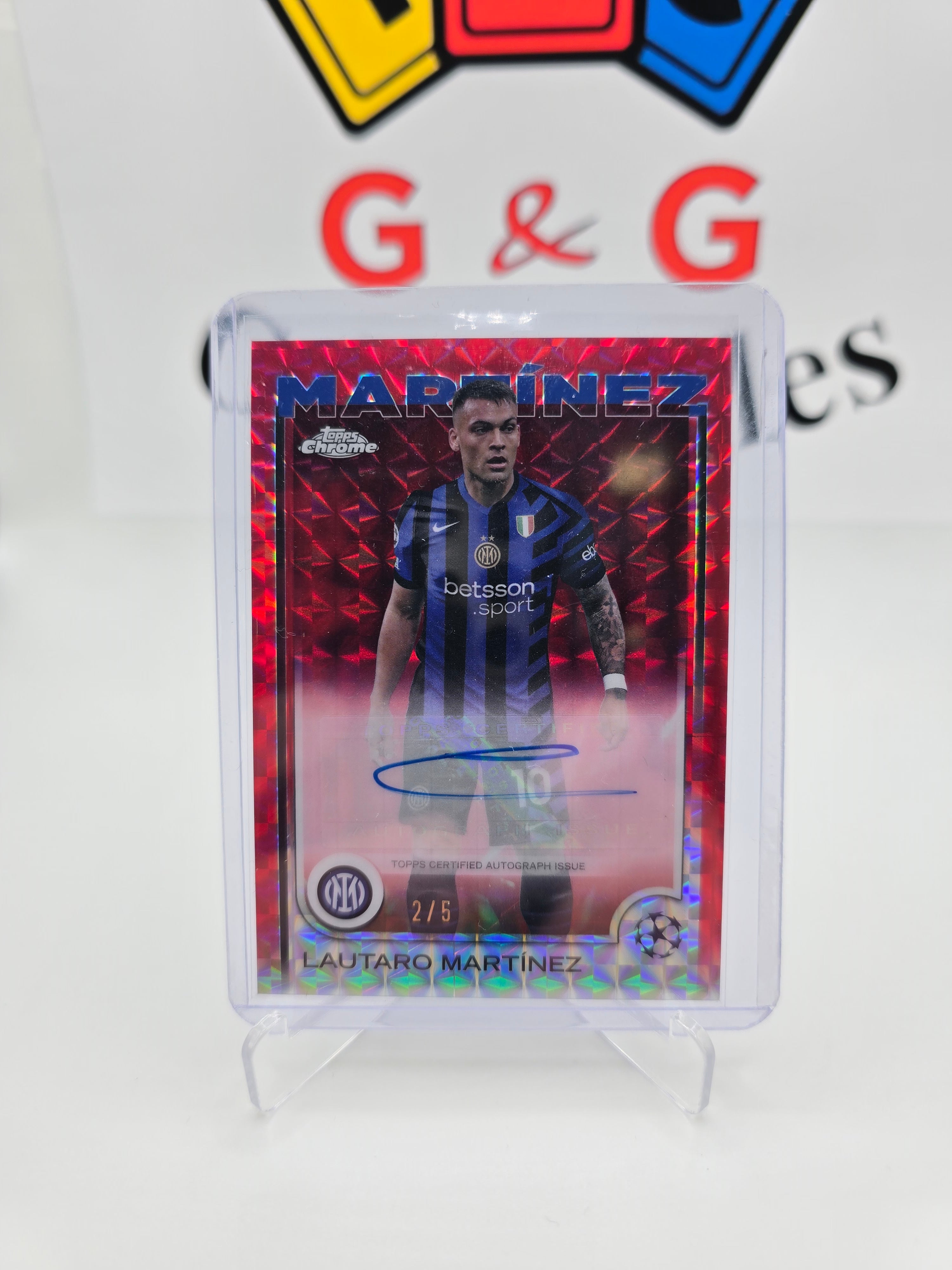 Topps Lautaro Martinez numbered 2/5 with Autograph