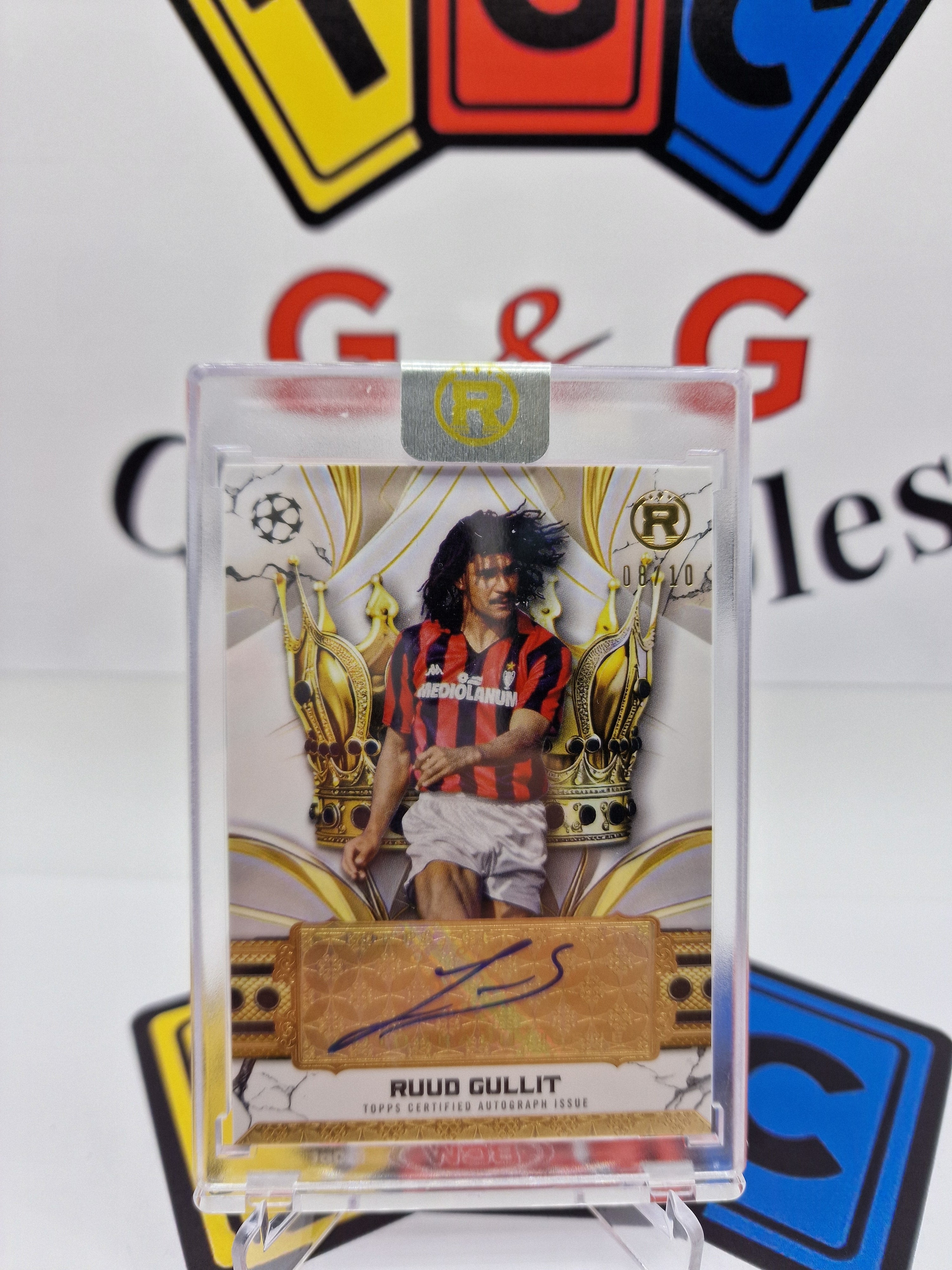 topps reverence Ruud gullit numbered 08/10 signed