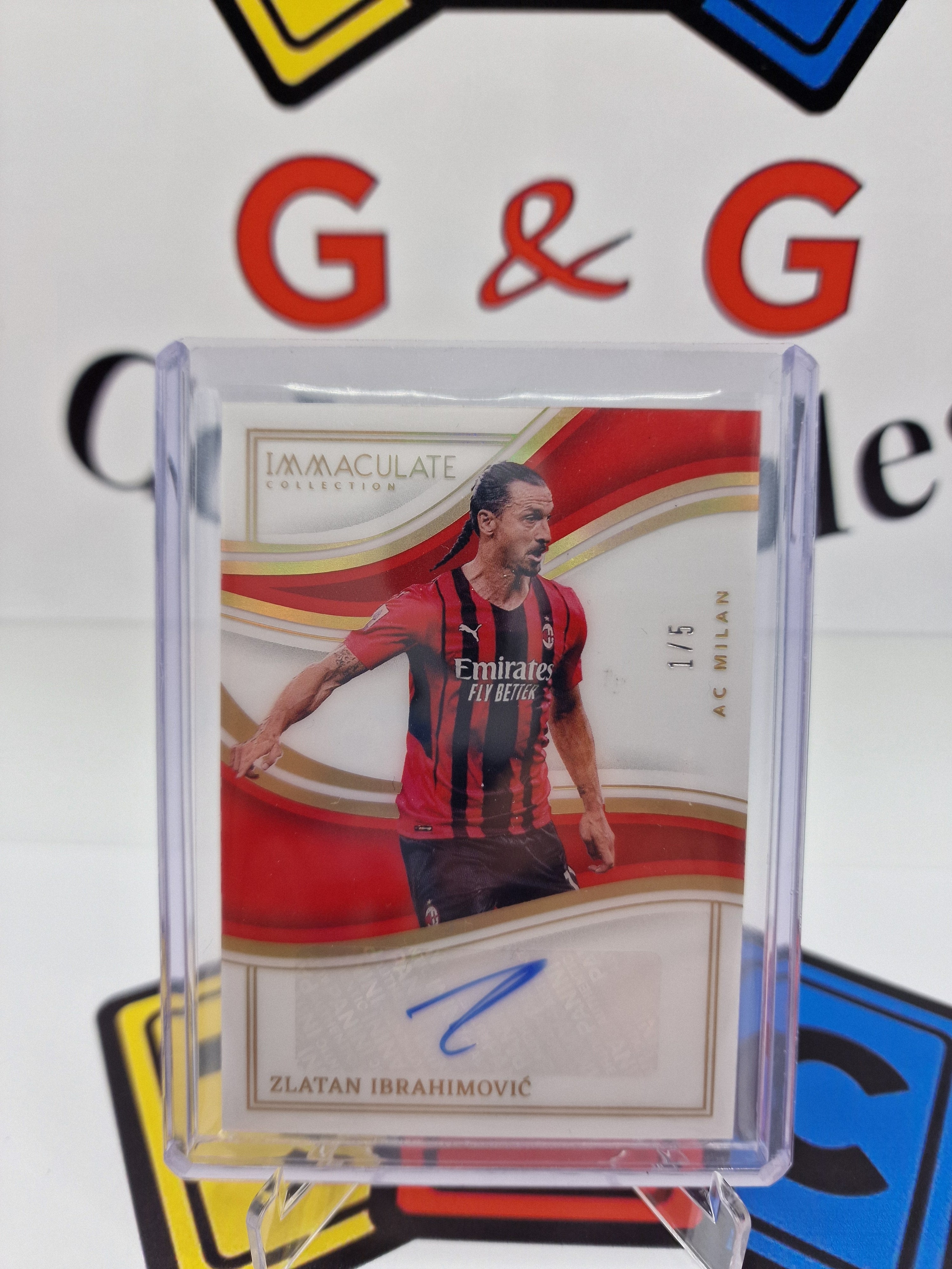 panini immaculate zlatan ibrahimovic numbered 1/5 and autographed