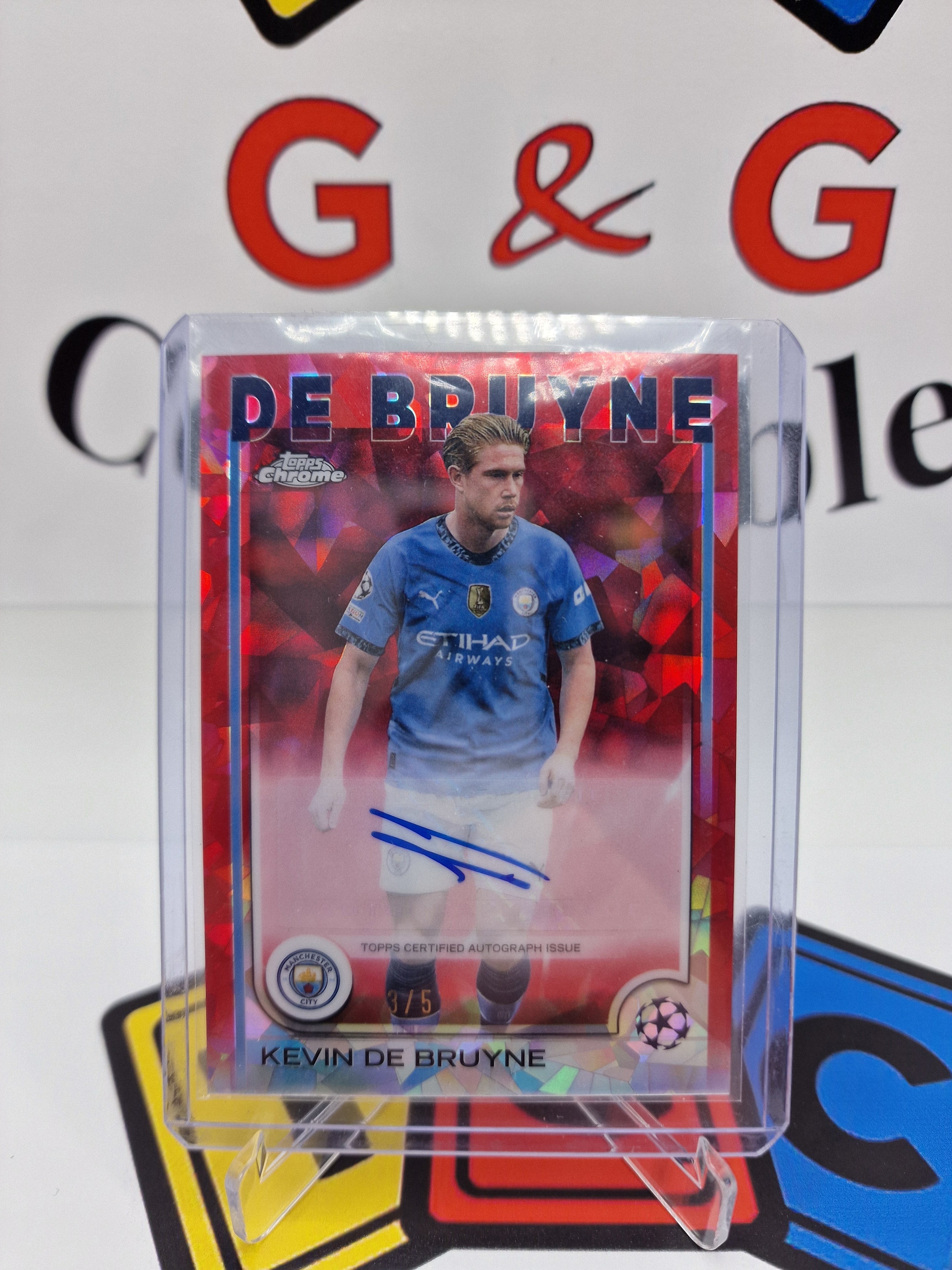 topps kevin de bruyne numbered 3/5 with autograph