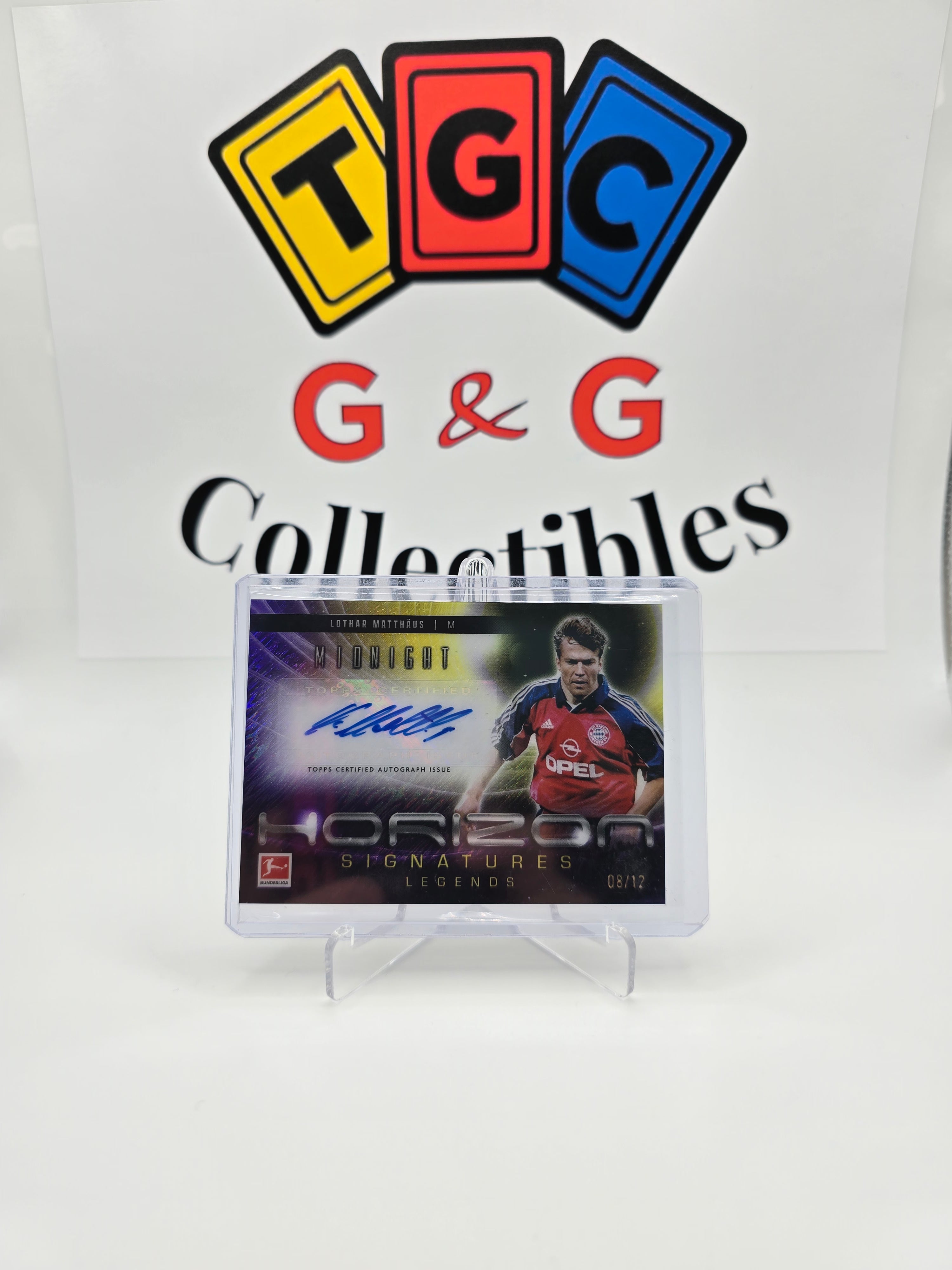 Topps Lothar Matthäus numbered 08/12 with autograph