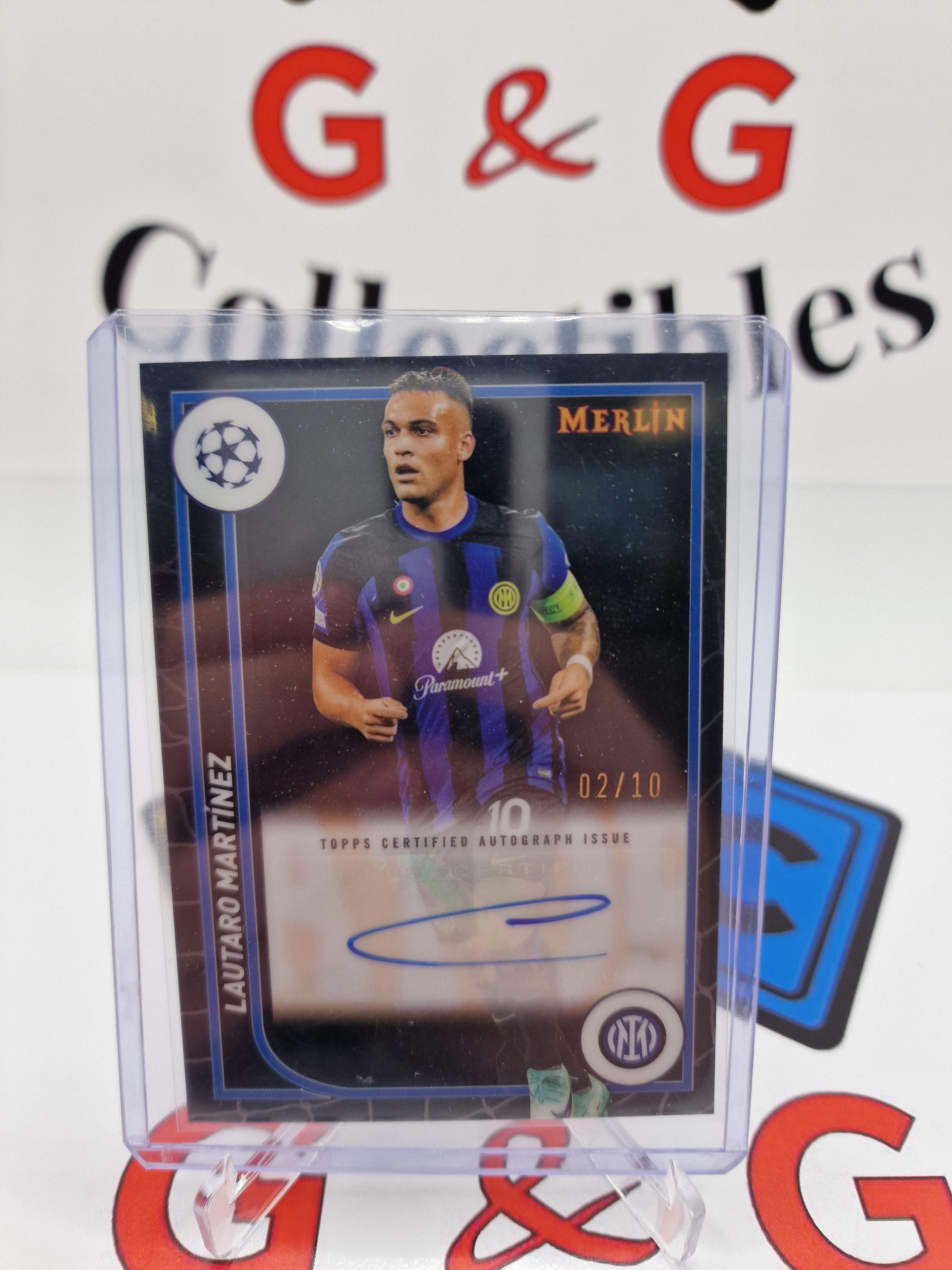Topps Lautaro Martinez numbered 02/10 with autograph
