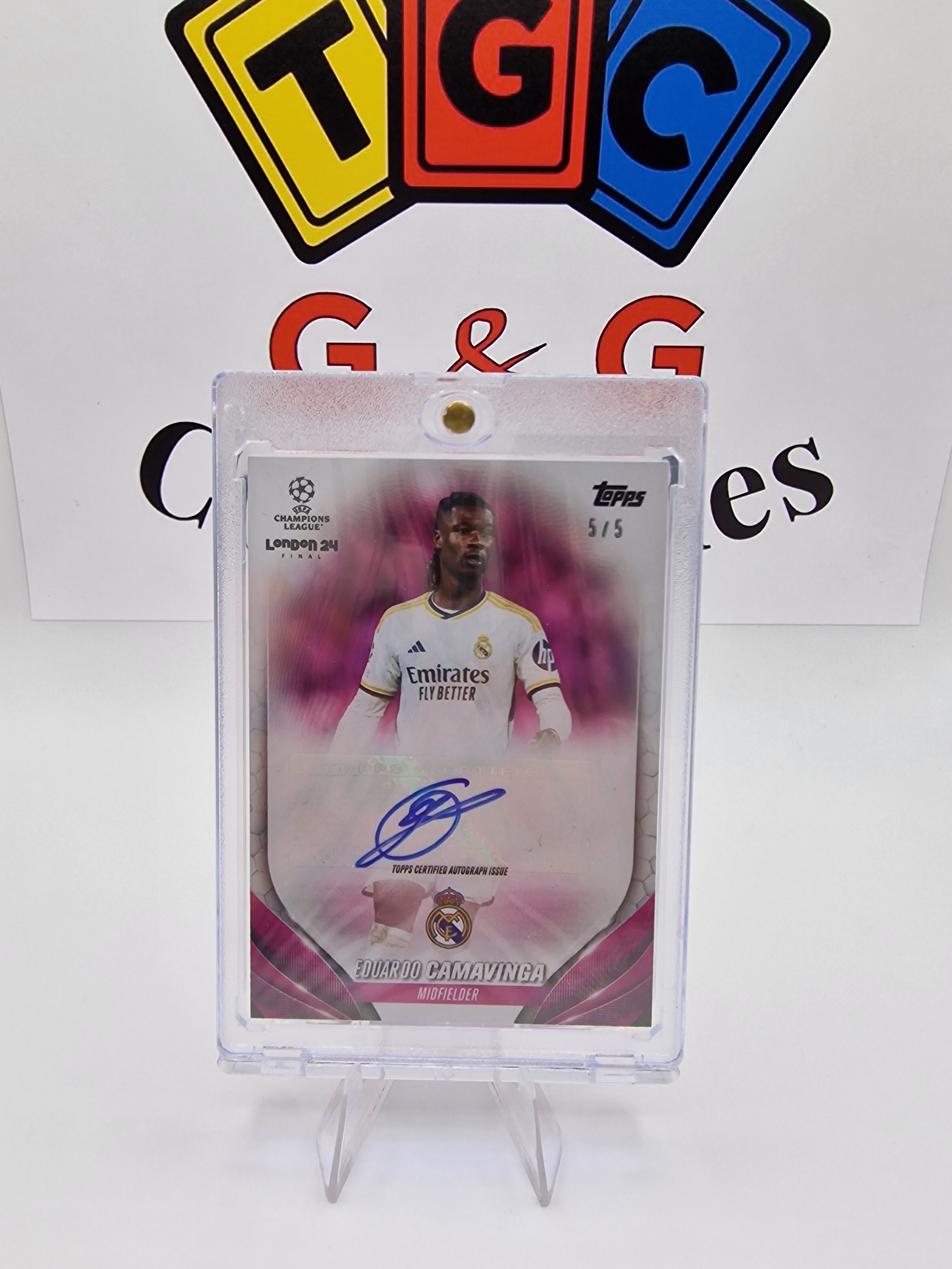 Topps Eduardo Camavinga numbered 5/5 with autograph