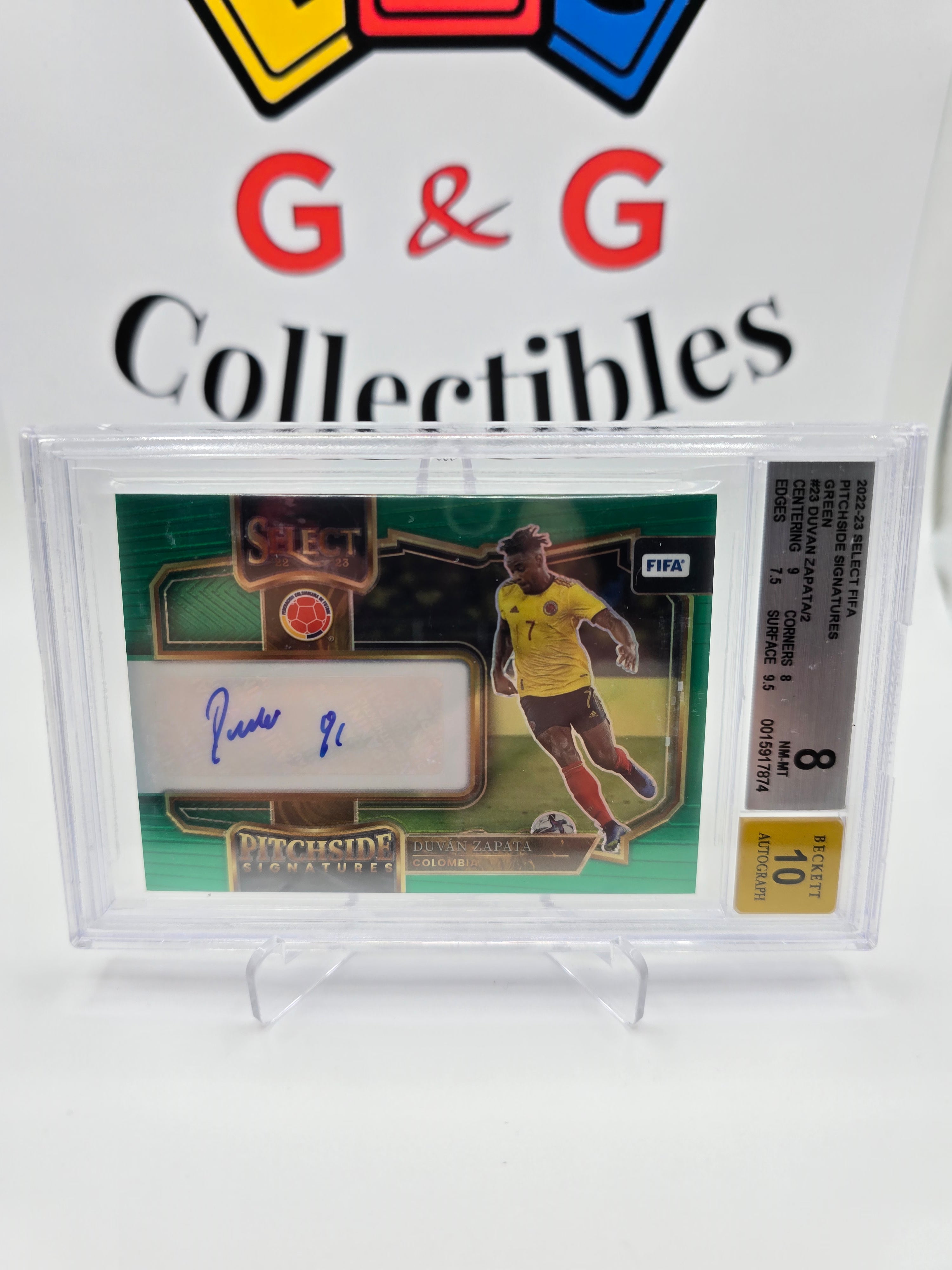 Panini Duvan Zapata 2/2 with autograph Bgs 8 10