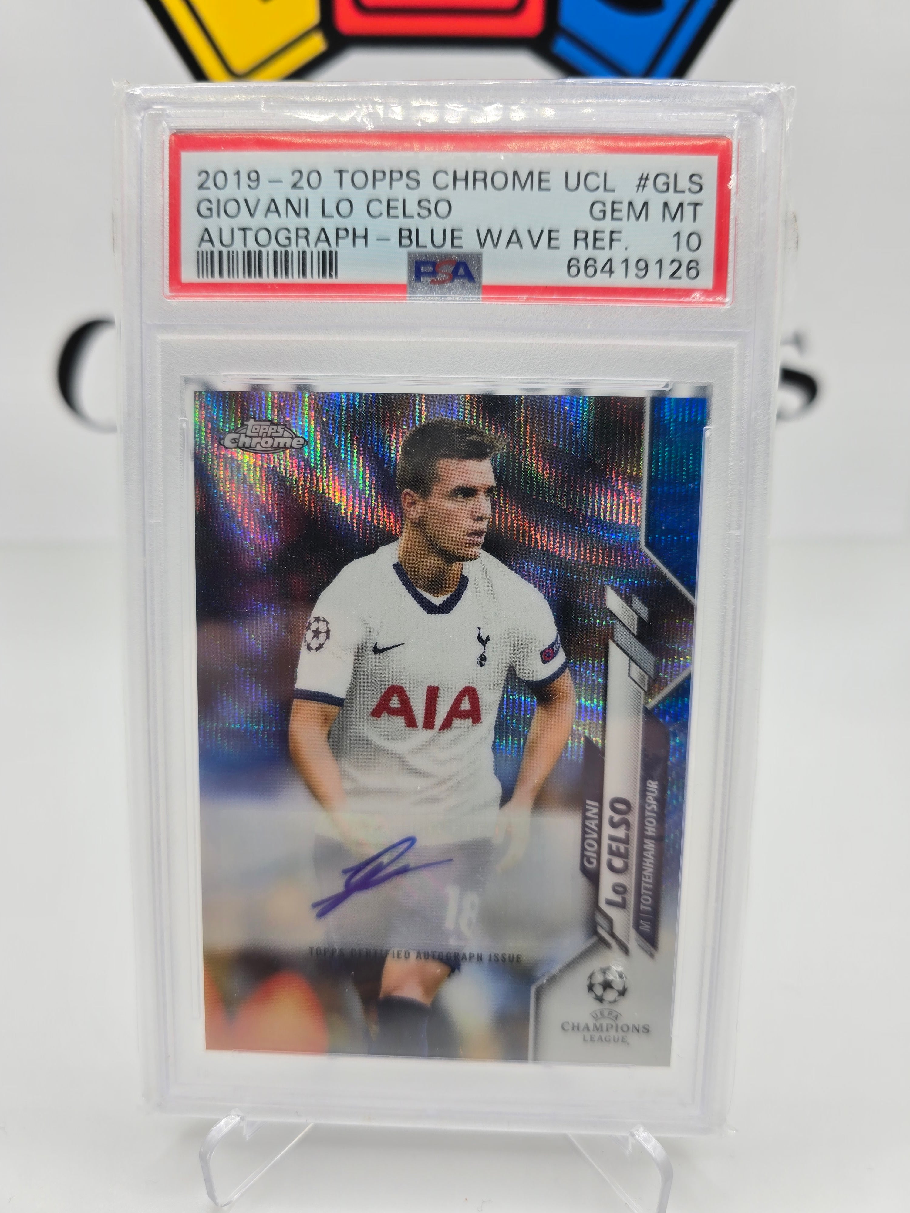 Topps Giovani Lo Celso numbered 30/75 with autograph Psa 10