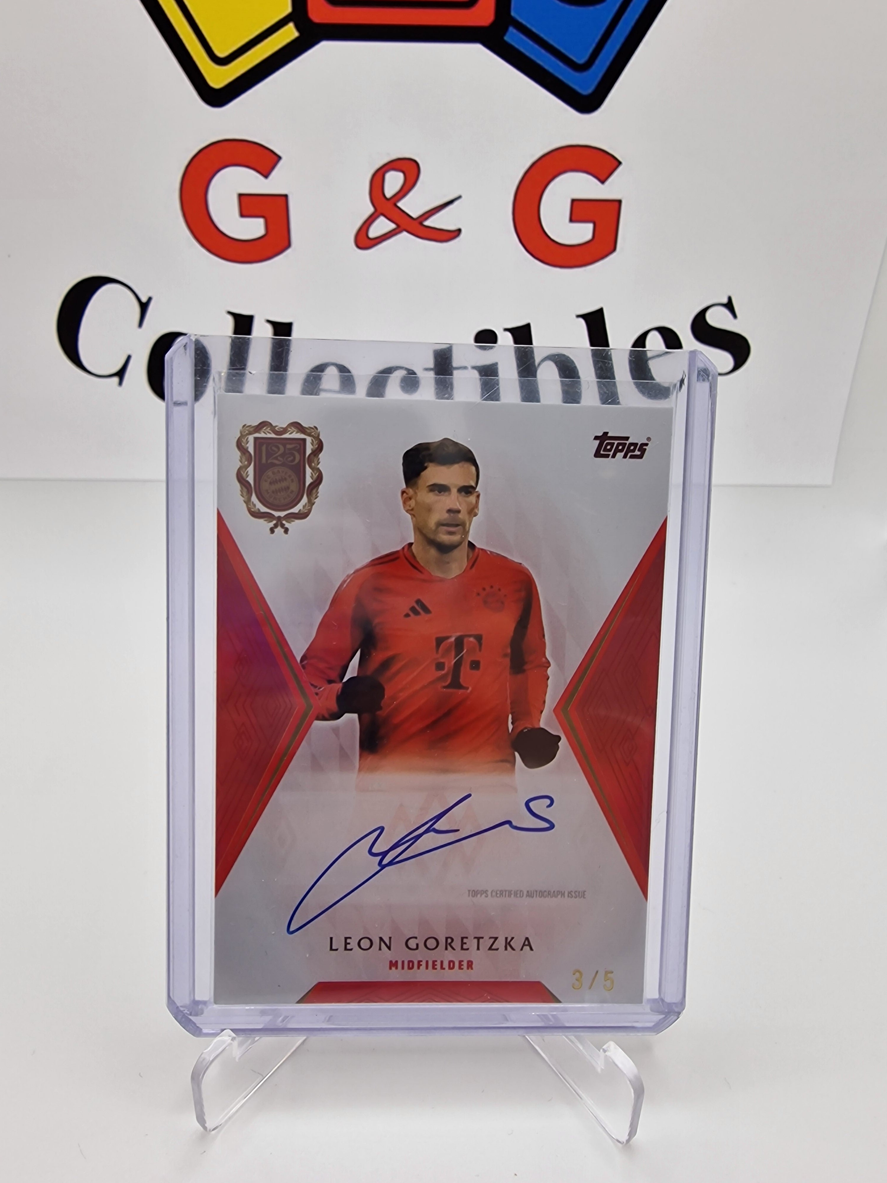 Topps Leon Goretzka numbered 3/5 with autograph
