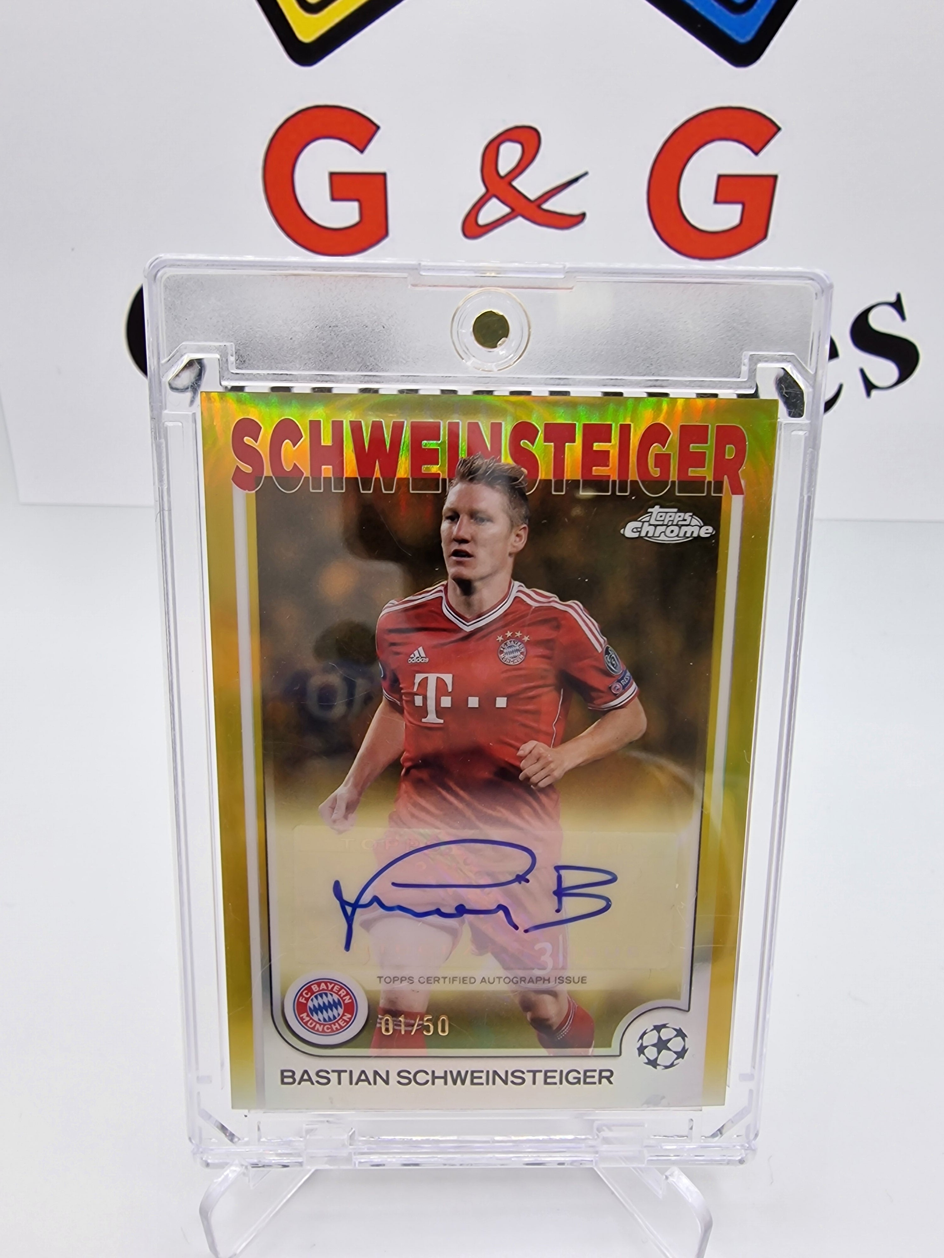 Topps Schweinsteiger numbered 01/50 with autograph