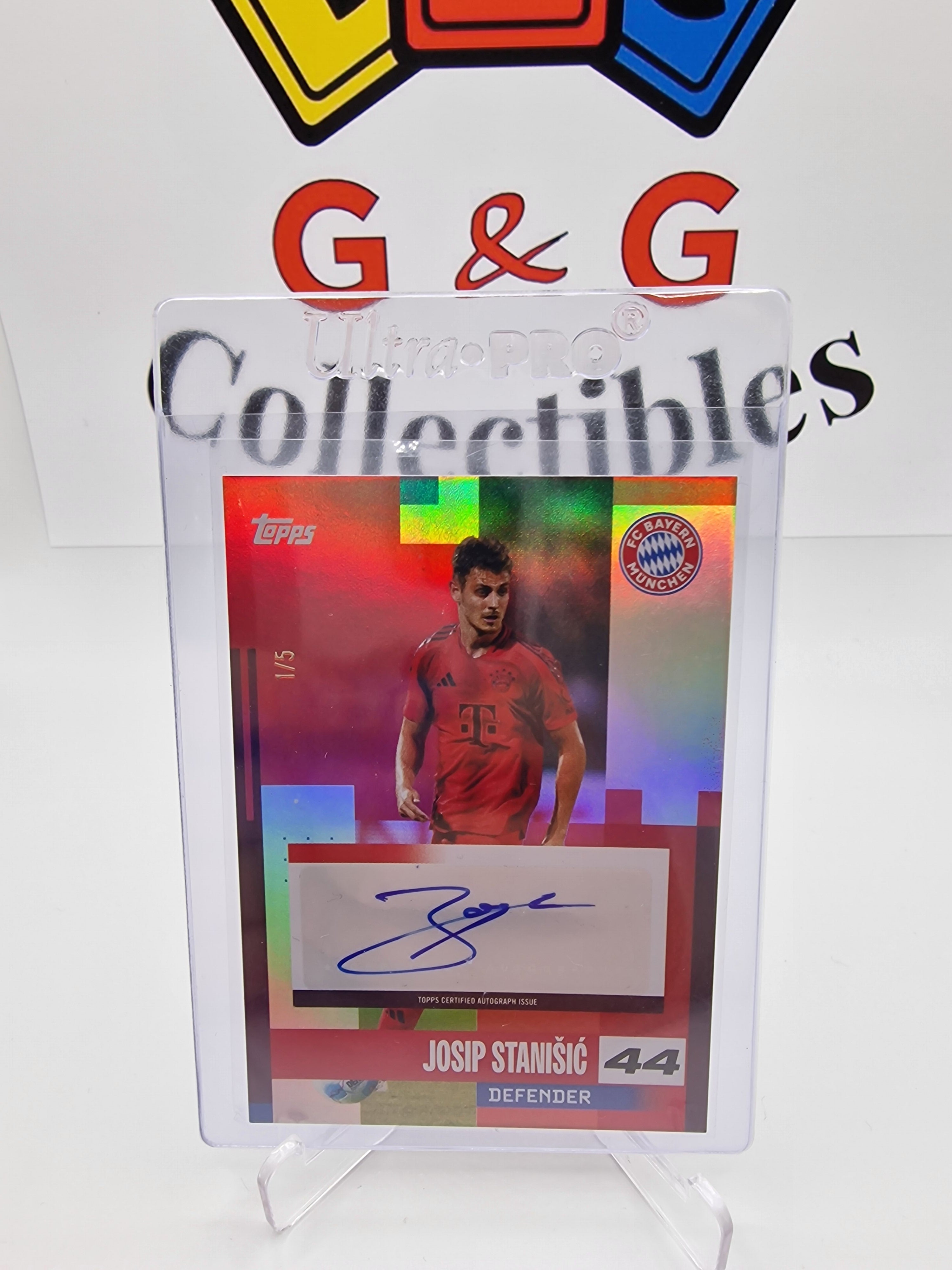 Topps Josip Stanisic numbered 1/5 with autograph