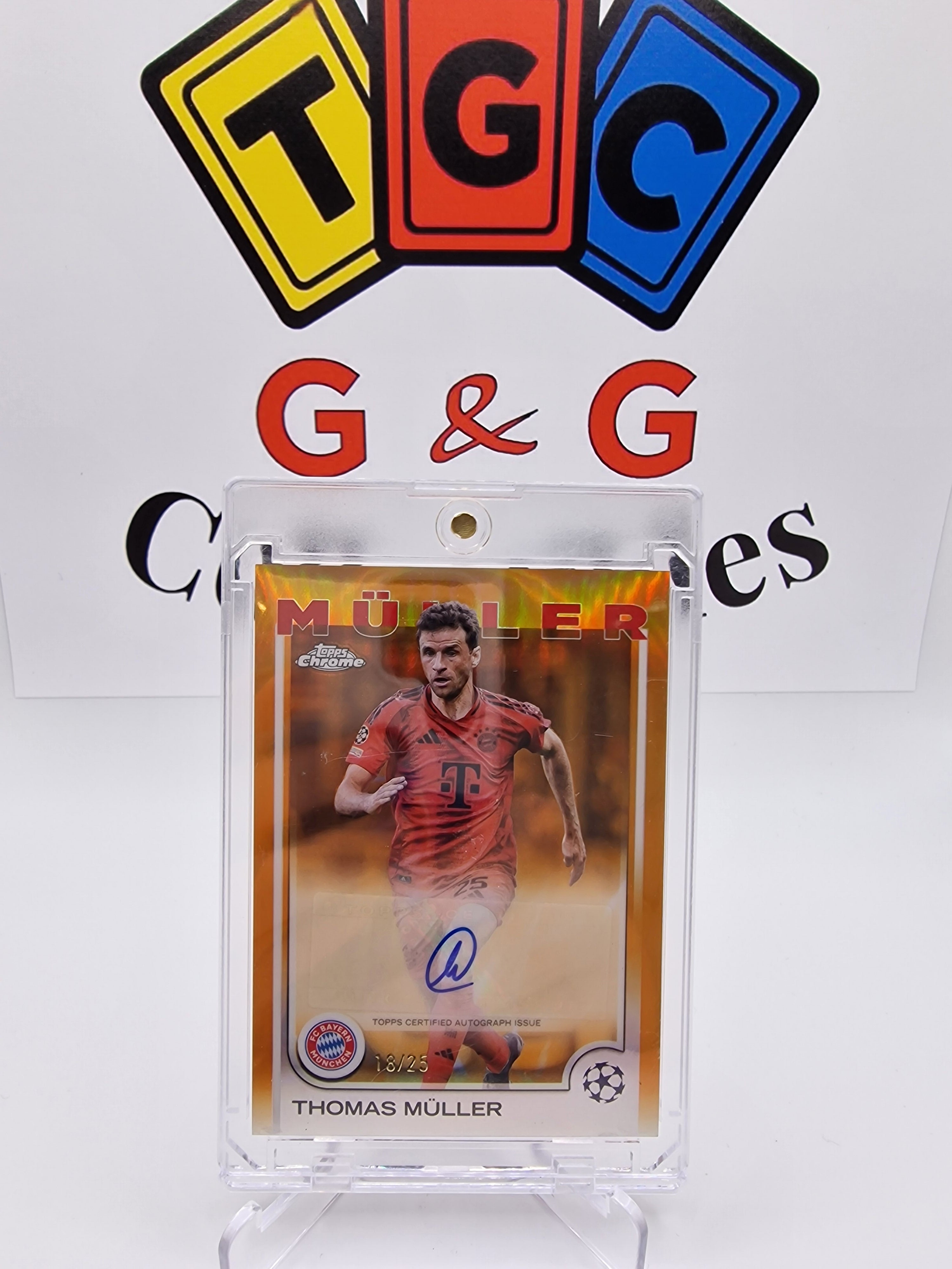 Topps Thomas Müller numbered 19/25 with autograph