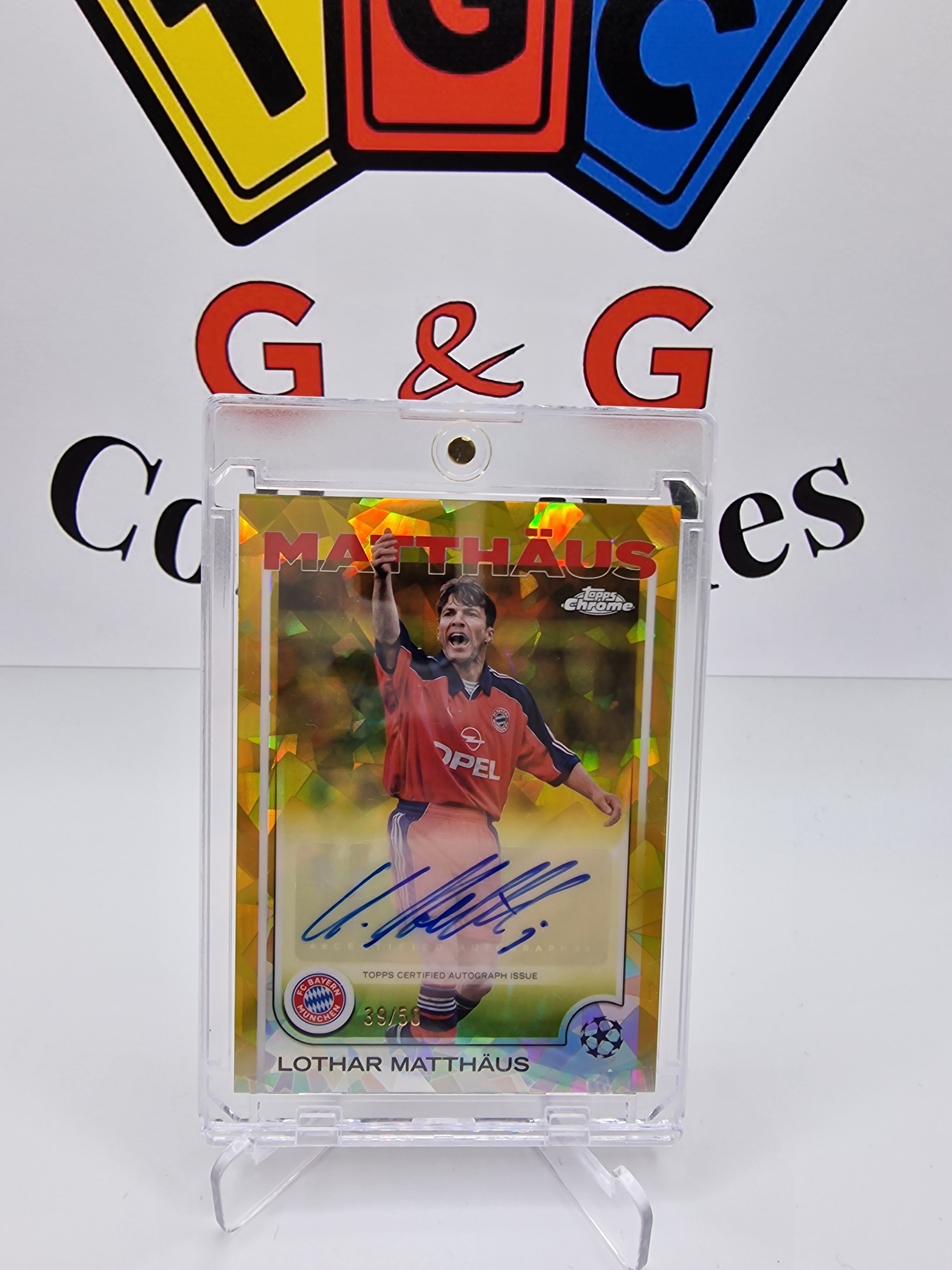 Topps Lothar Matthäus numbered 39/50 with autograph