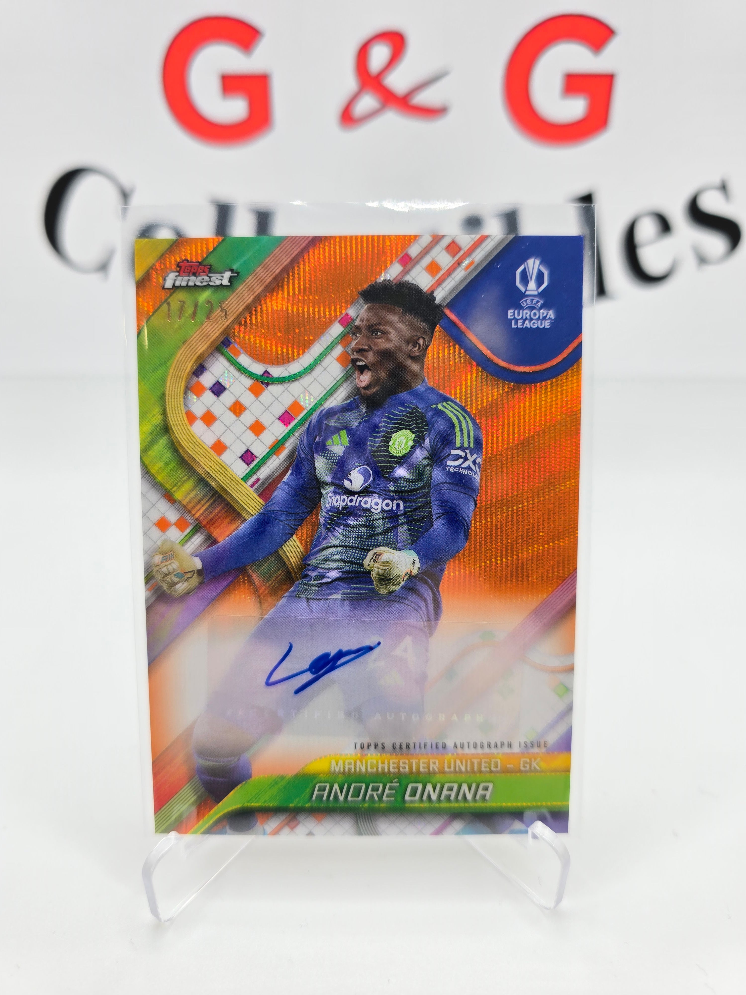 Topps André Onana numbered 17/25 with autograph