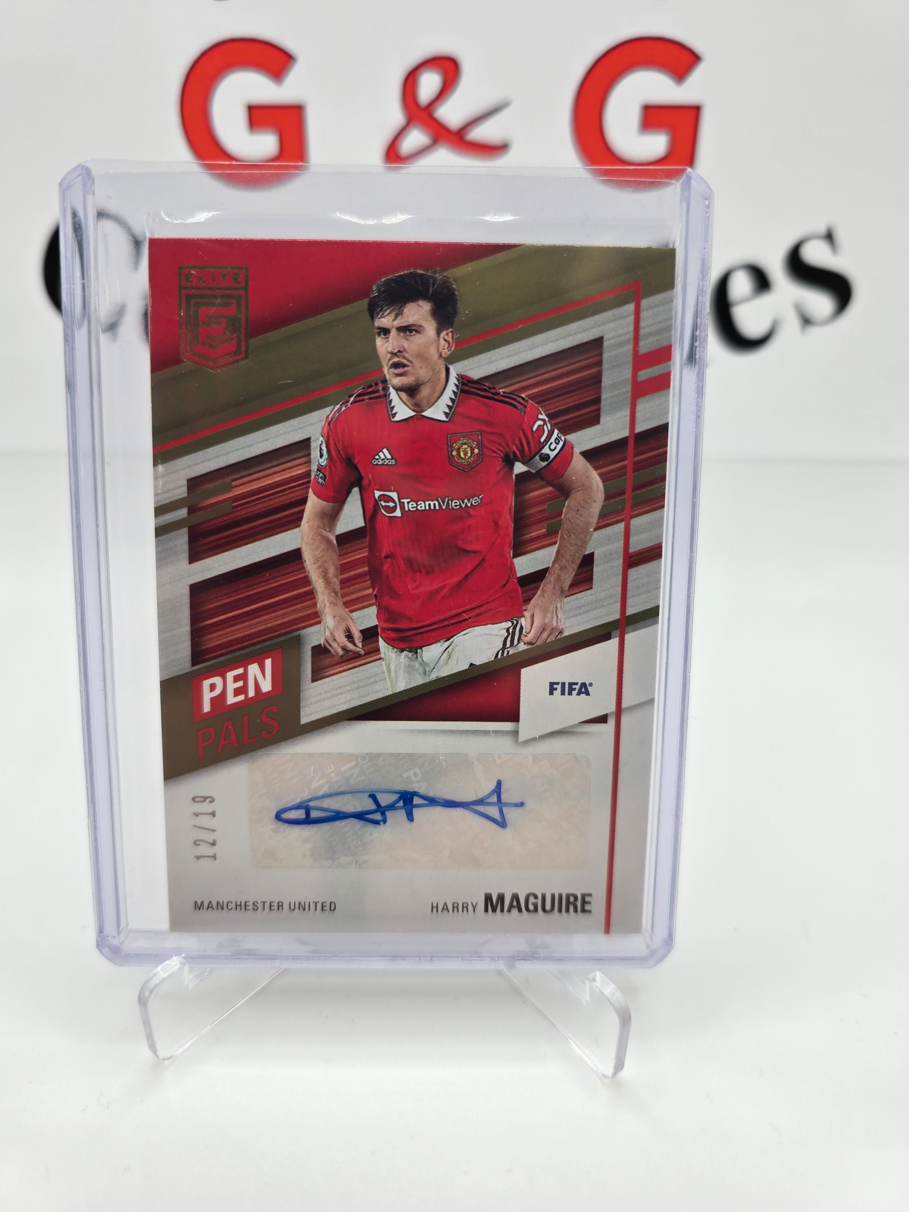 Panini Harry Maguire numbered 12/19 with autograph