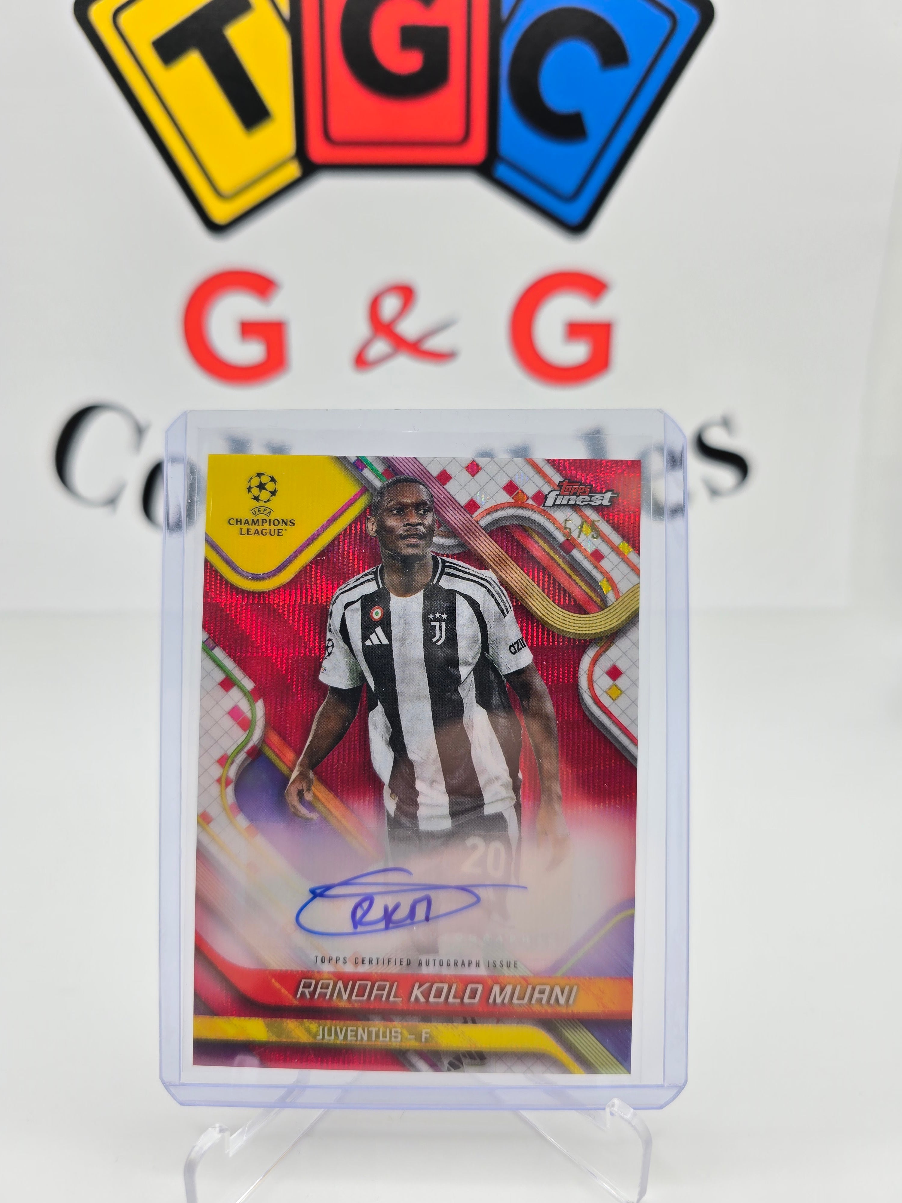 Topps Randal Kolo Muani numbered 5/5 with autograph