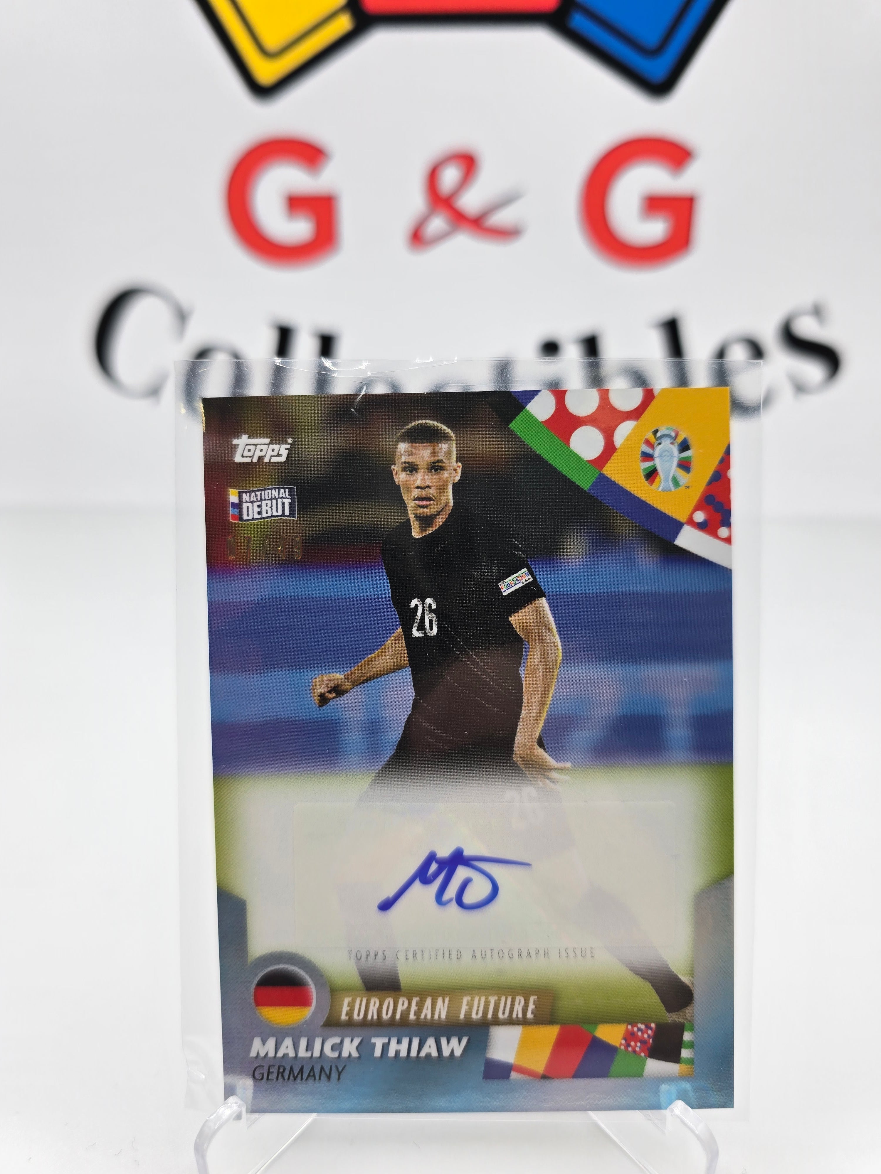 Topps Malick Thiaw numbered 07/49 with autograph