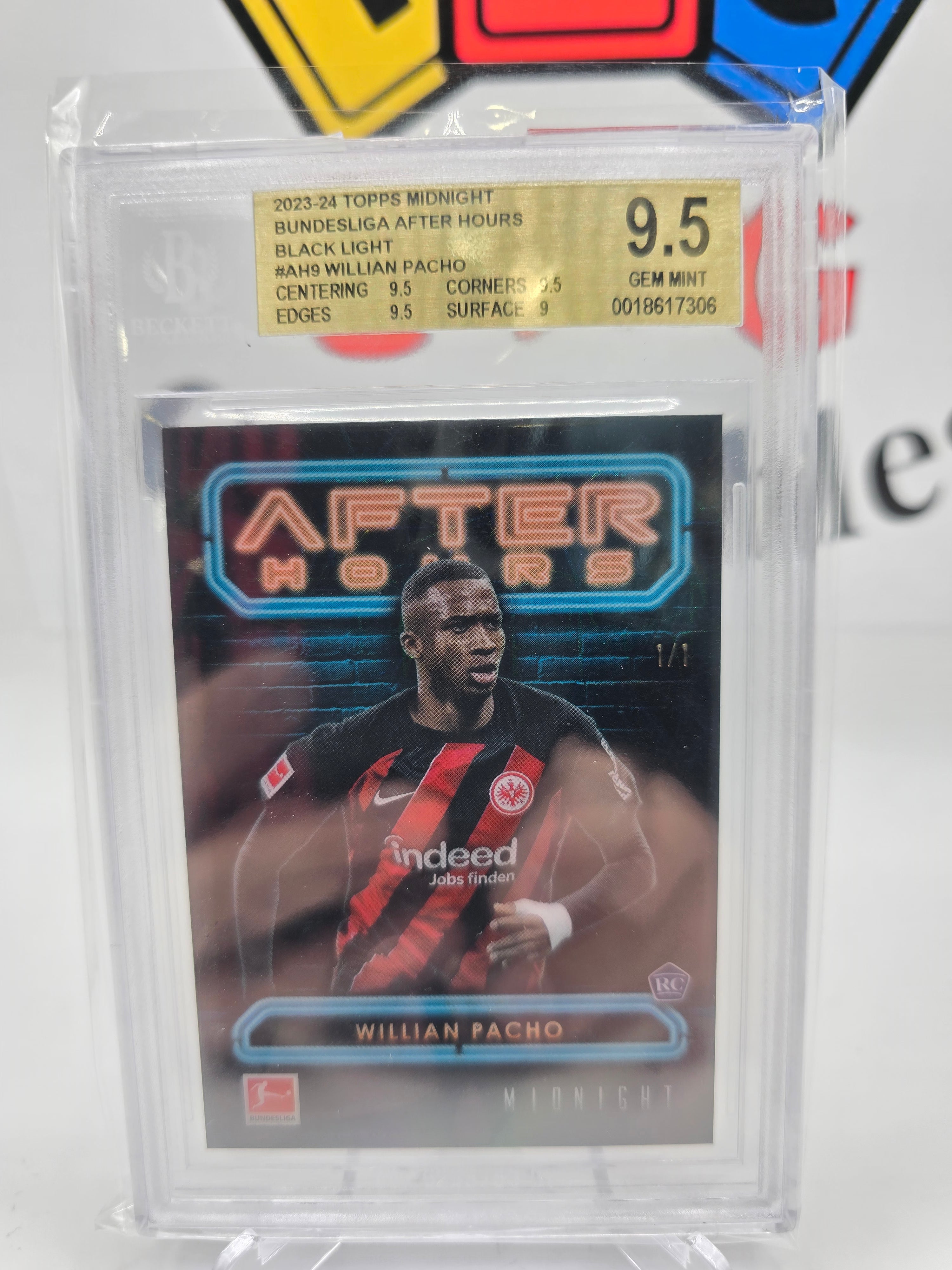 Topps Willian Pacho numbered 1/1 Bgs 9.5