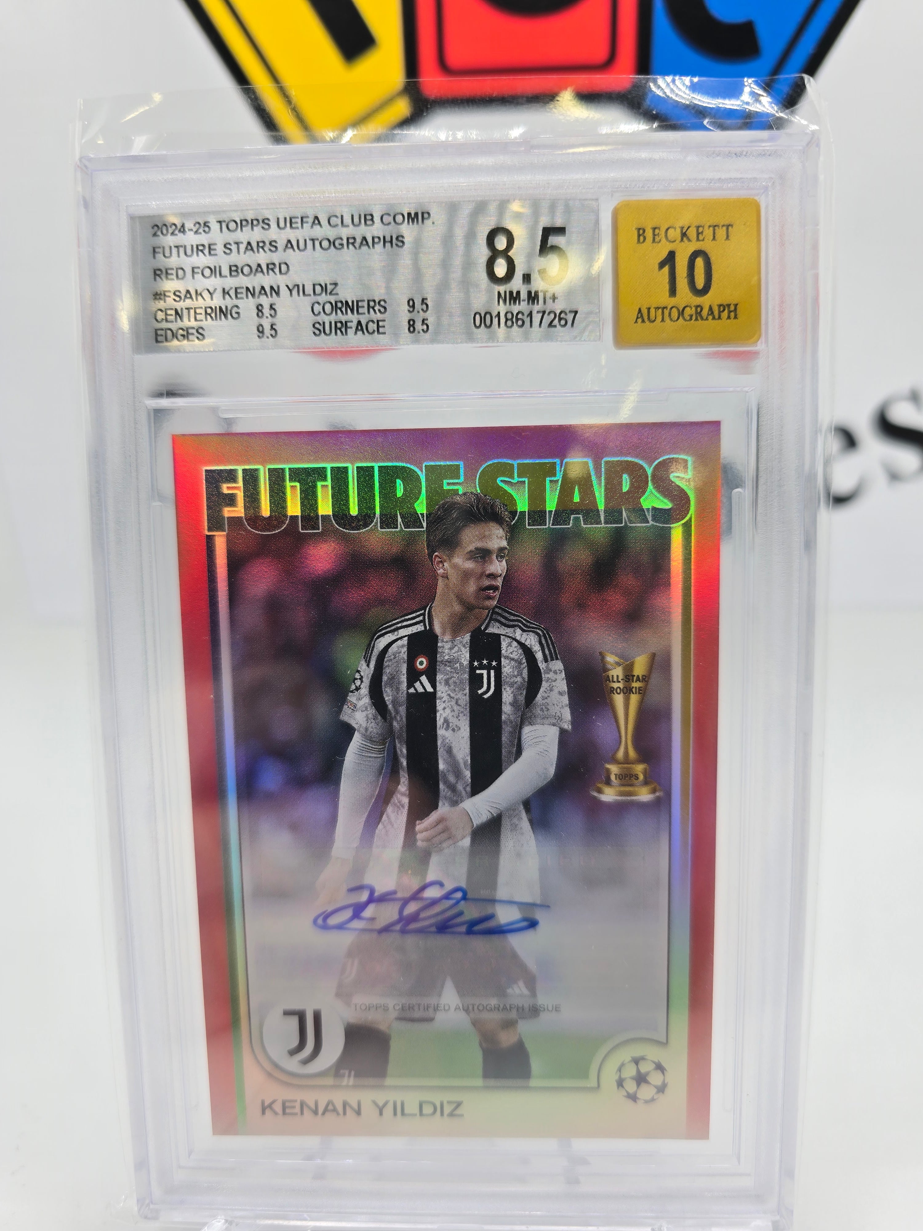 Topps Kenan Yildiz numbered 4/5 with autograph Bgs 8.5 10