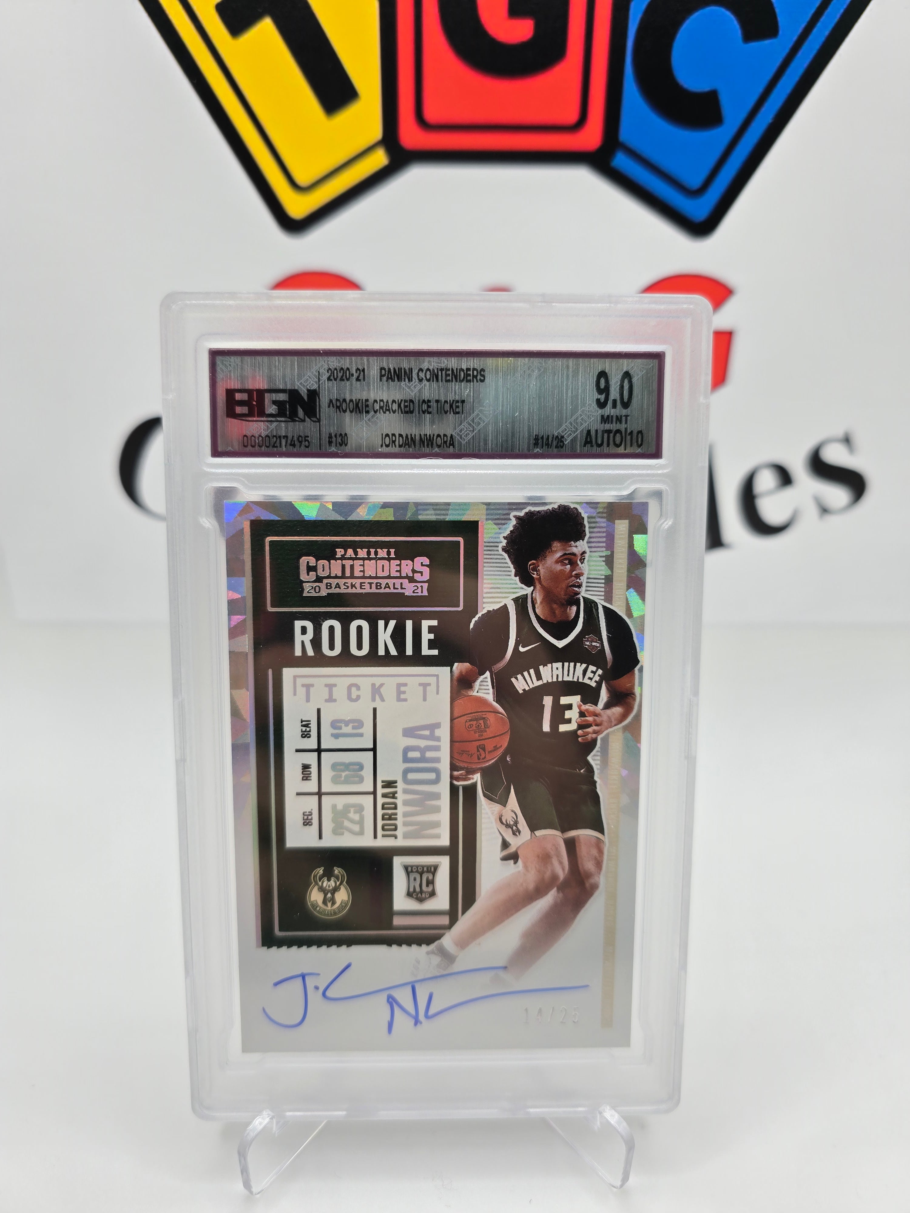 Panini Jordan Nwora numbered 14/25 with autograph BGN 9
