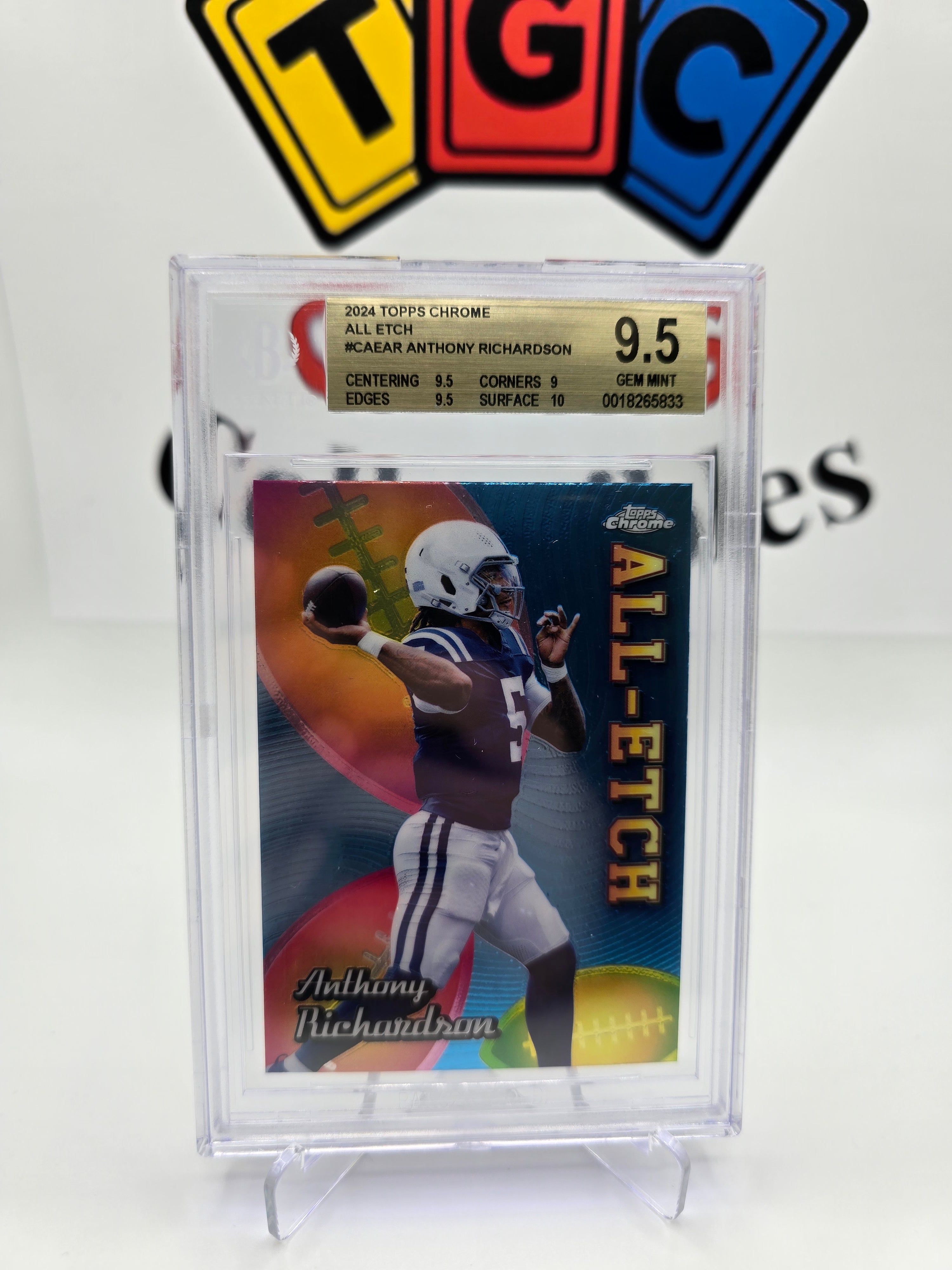 Topps Anthony Richardson Bgs 9.5