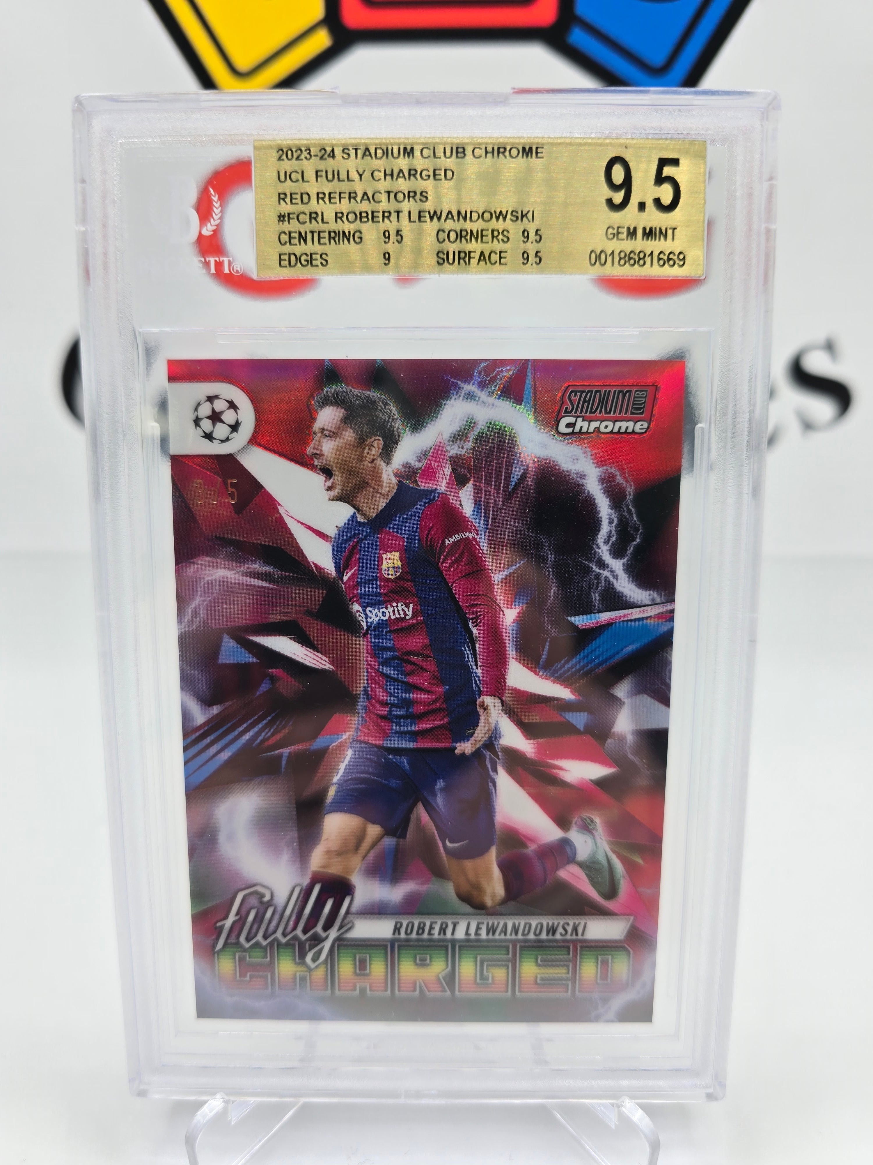 Topps Robert lewandowski numbered 3/5 Bgs 9,5