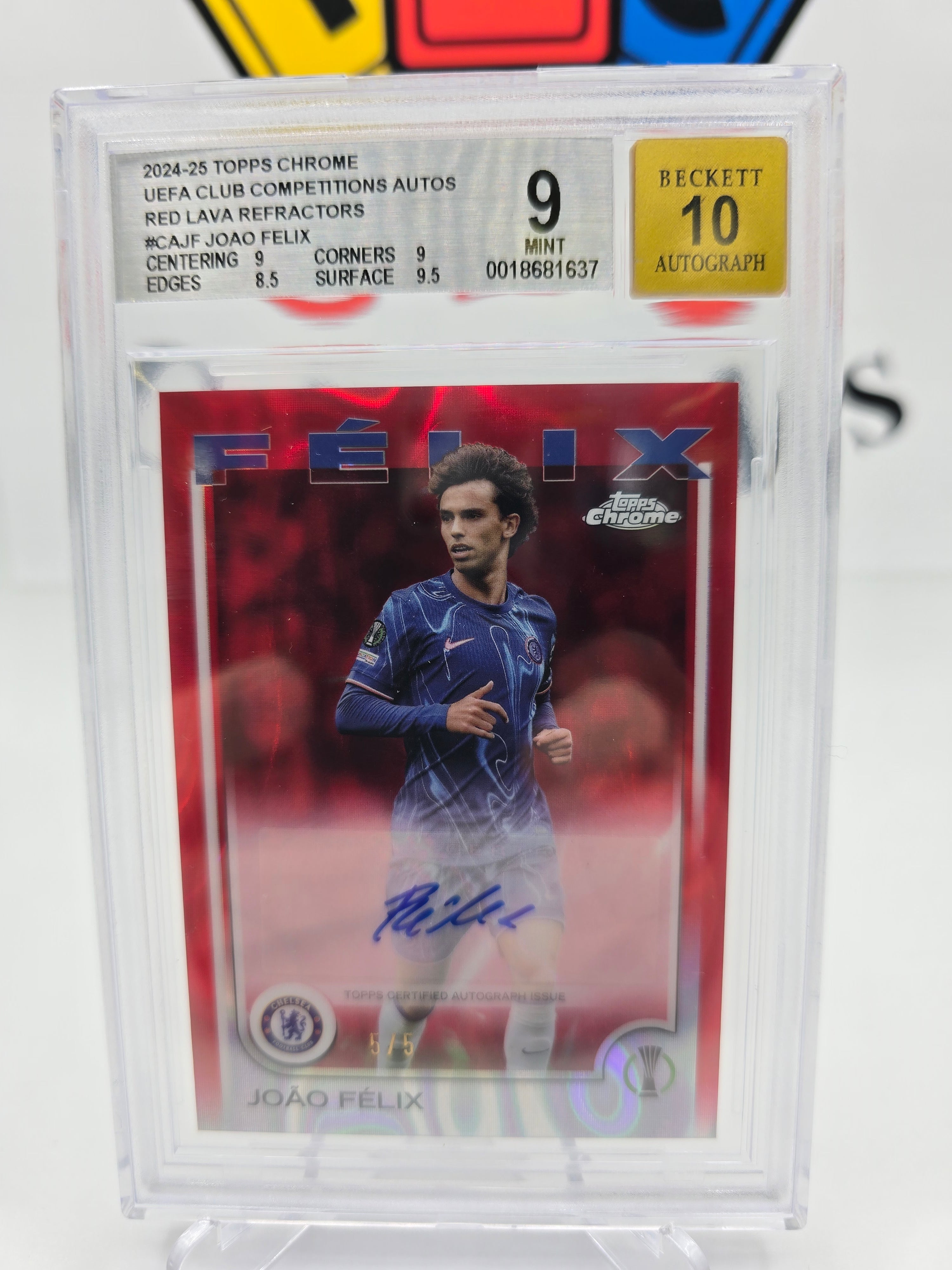 Topps Joao Felix numbered 5/5 with autograph Bgs 9 10