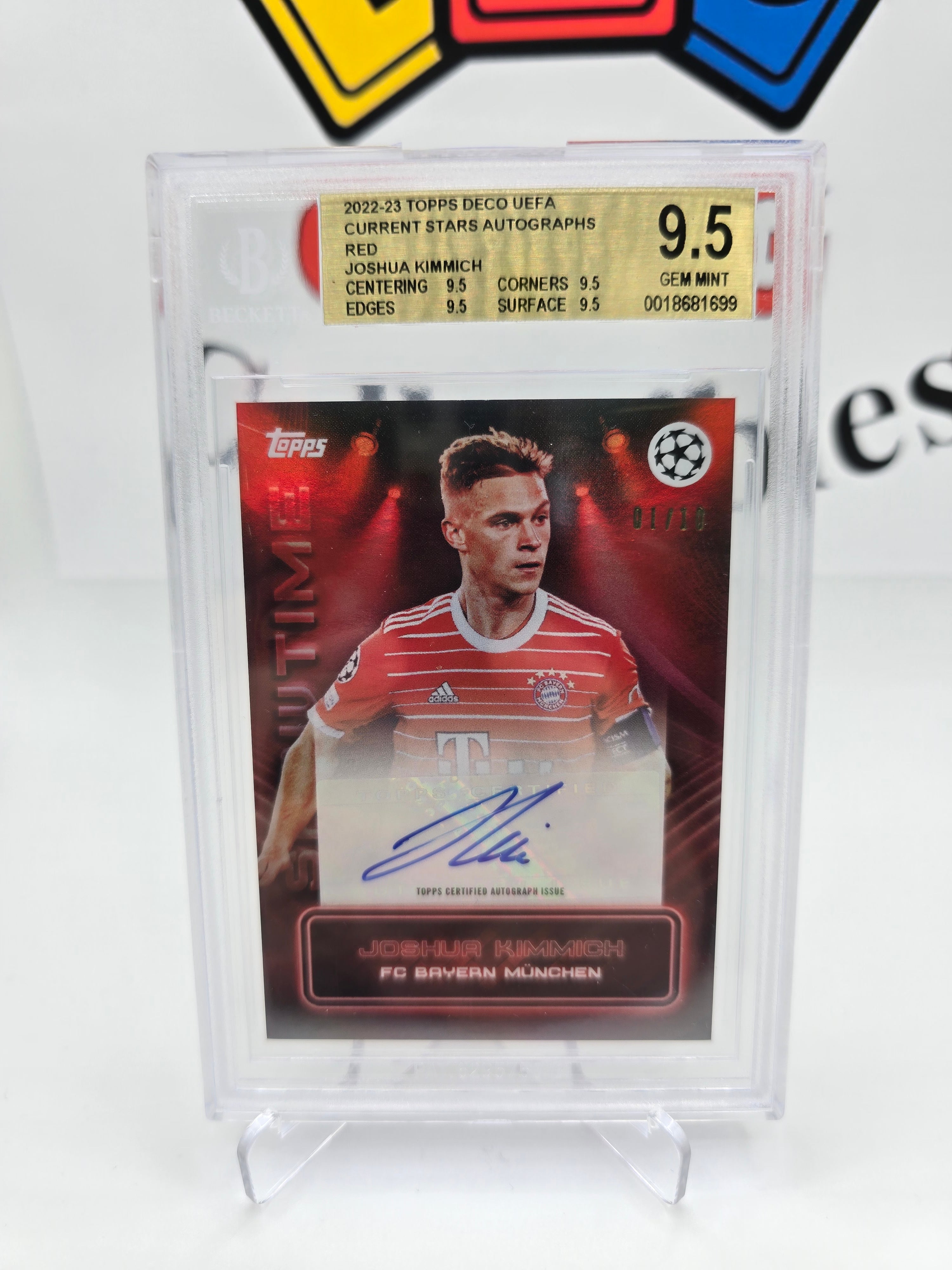 Topps Joshua Kimmich Numbered 01/10 with autograph