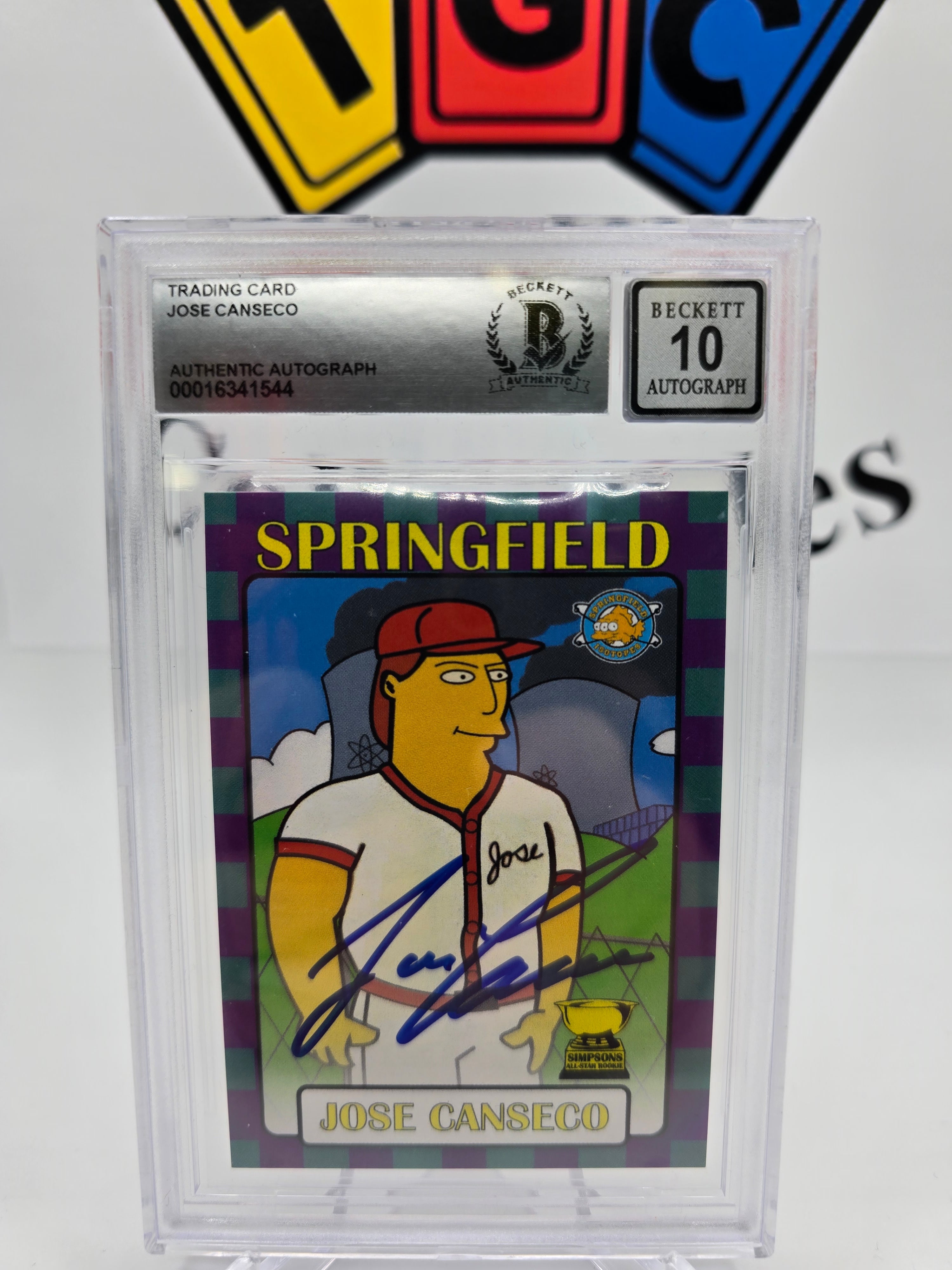Simpson Jose Canseco Autograph Bgs 10