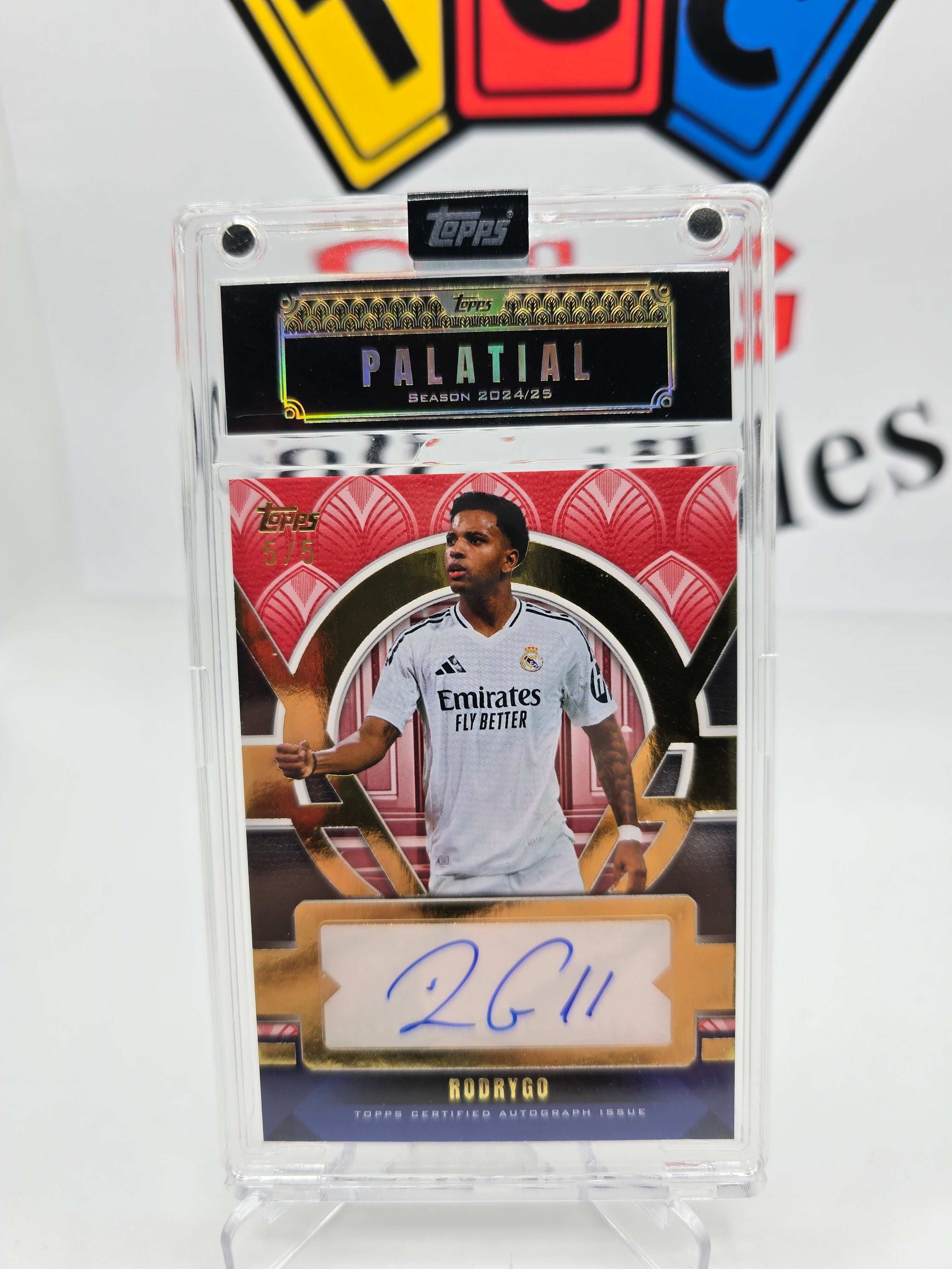 Topps Rodrygo numbered 5/5 with autograph