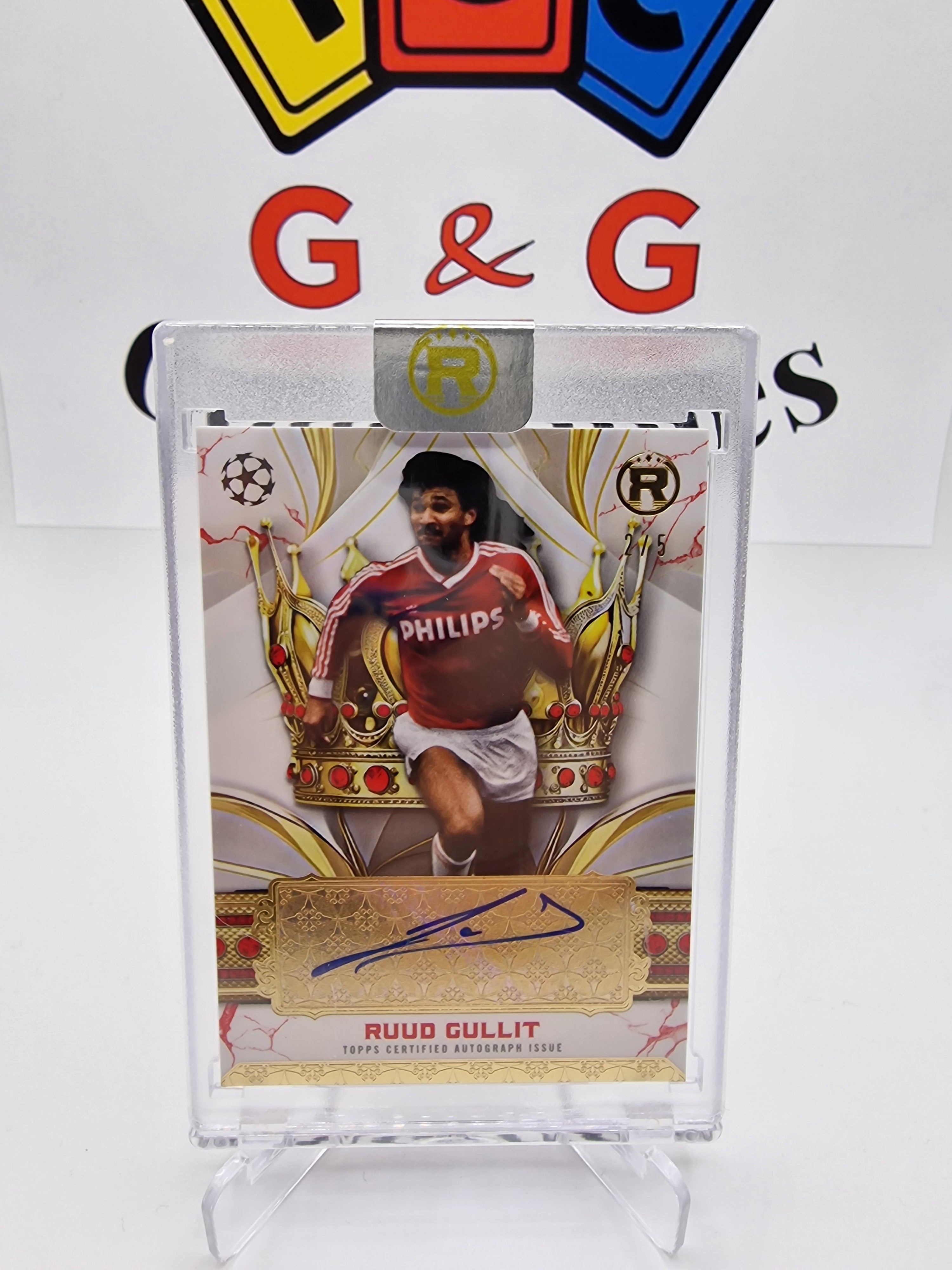 Topps Ruud Gullit numbered 2/5 with autograph