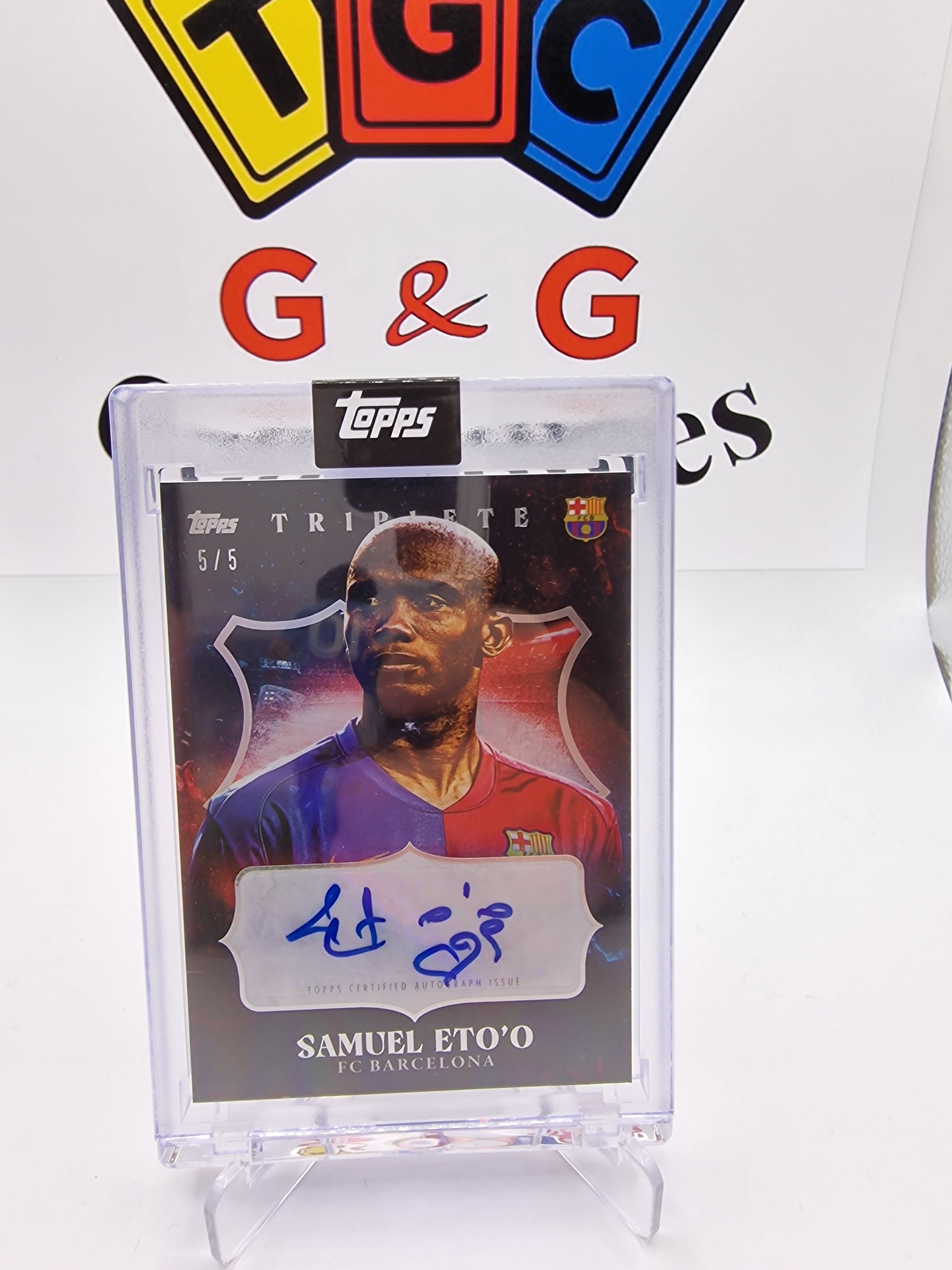Topps Samuel Eto'o numbered 5/5 with autograph
