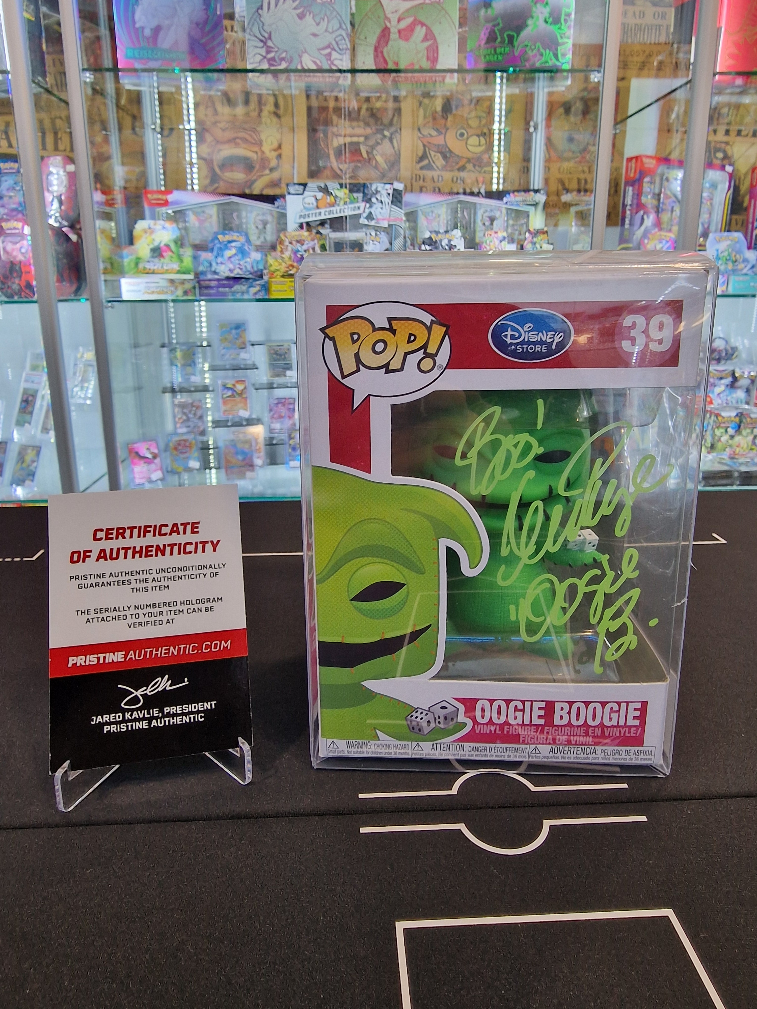 Funko Pop Oogie signed Ken Page with certificate