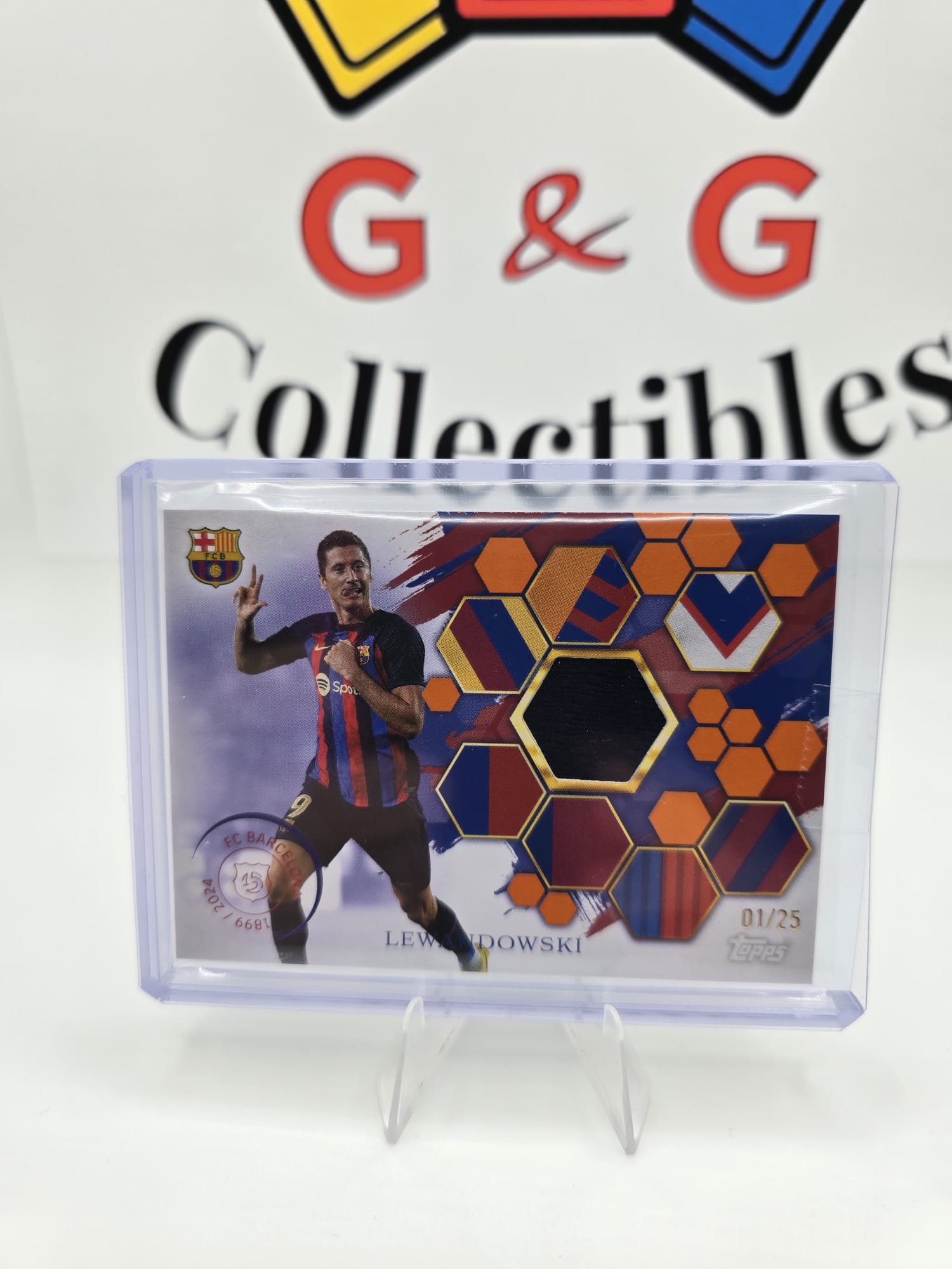 Topps Robert Lewandowski numbered 01/25 with relict