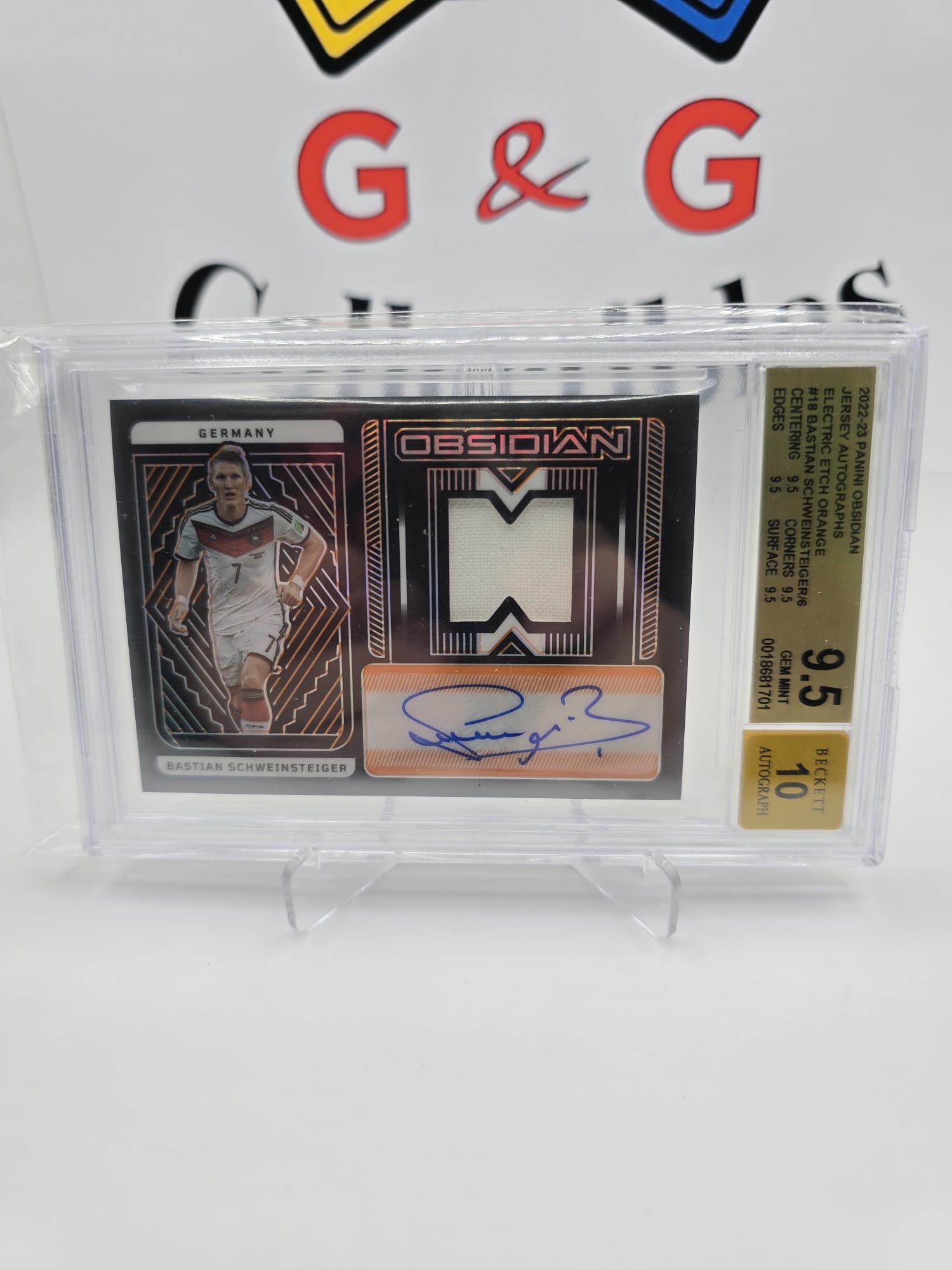 Panini Schweinsteiger numbered /6 with autograph and relict Bgs 9,5 10